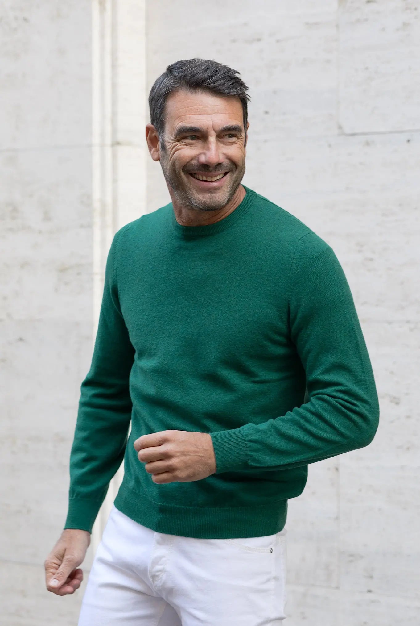Girocollo Argentina Cashmere Verde - Guarino Store