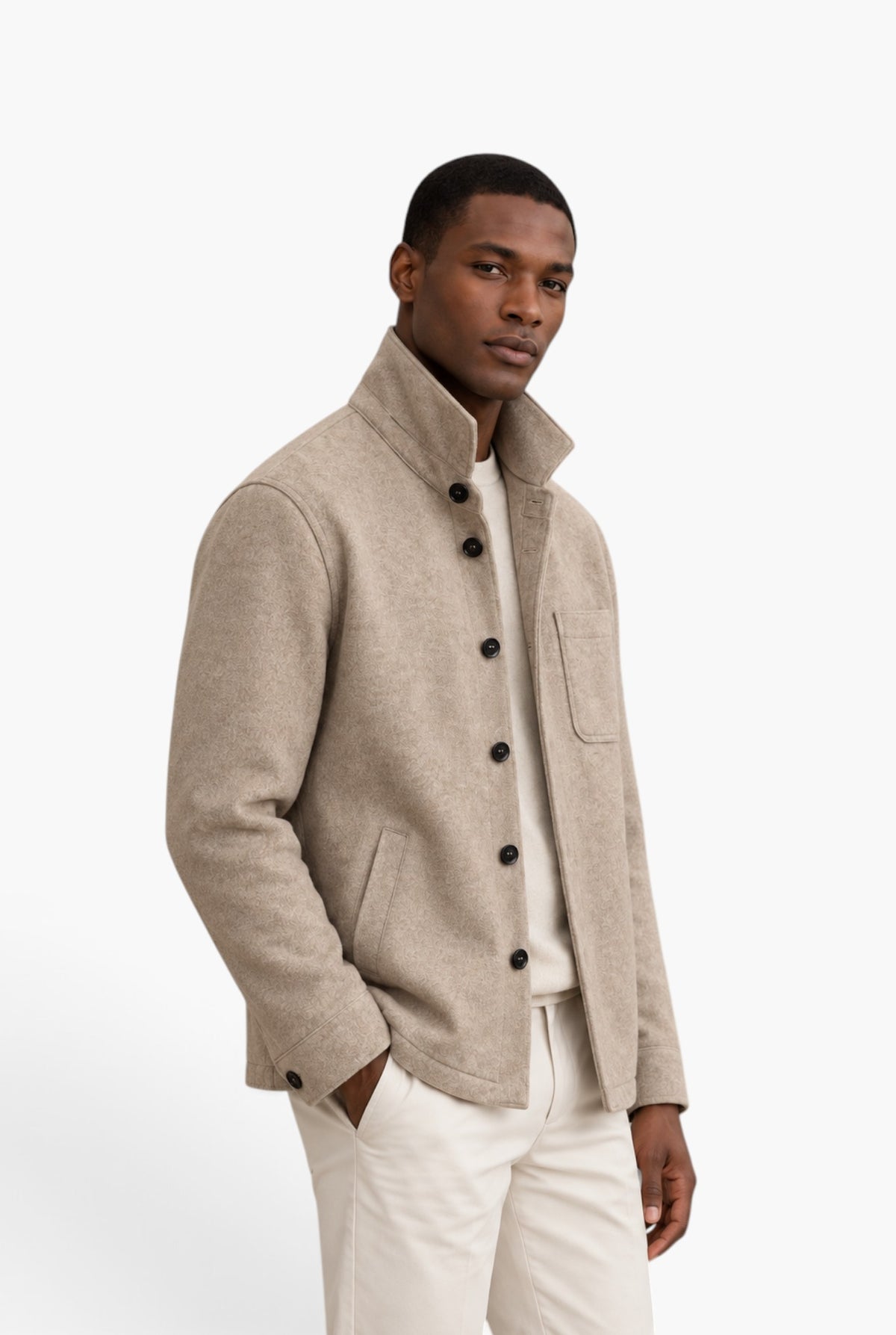 Overshirt Cashmere Superlight Taupe MAURIZIO BALDASSARI