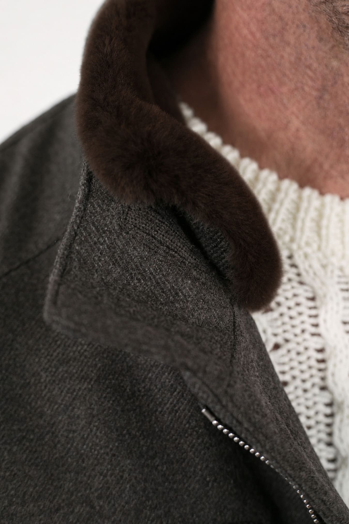 Field Jacket Storm System Loro Piana Marrone MANDELLI