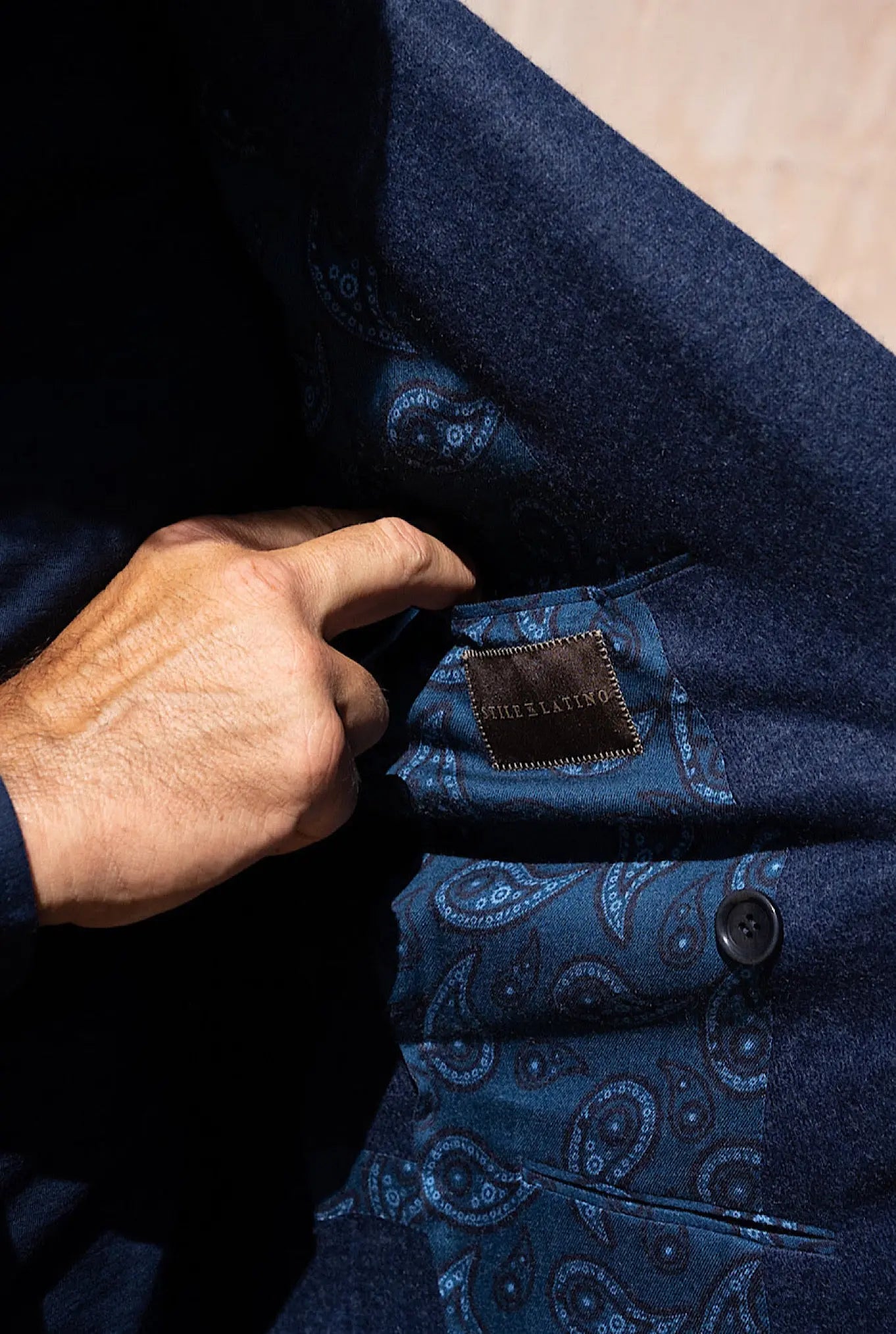 Abito Doppio Petto a Lancia Cashmere Blu - Guarino Store