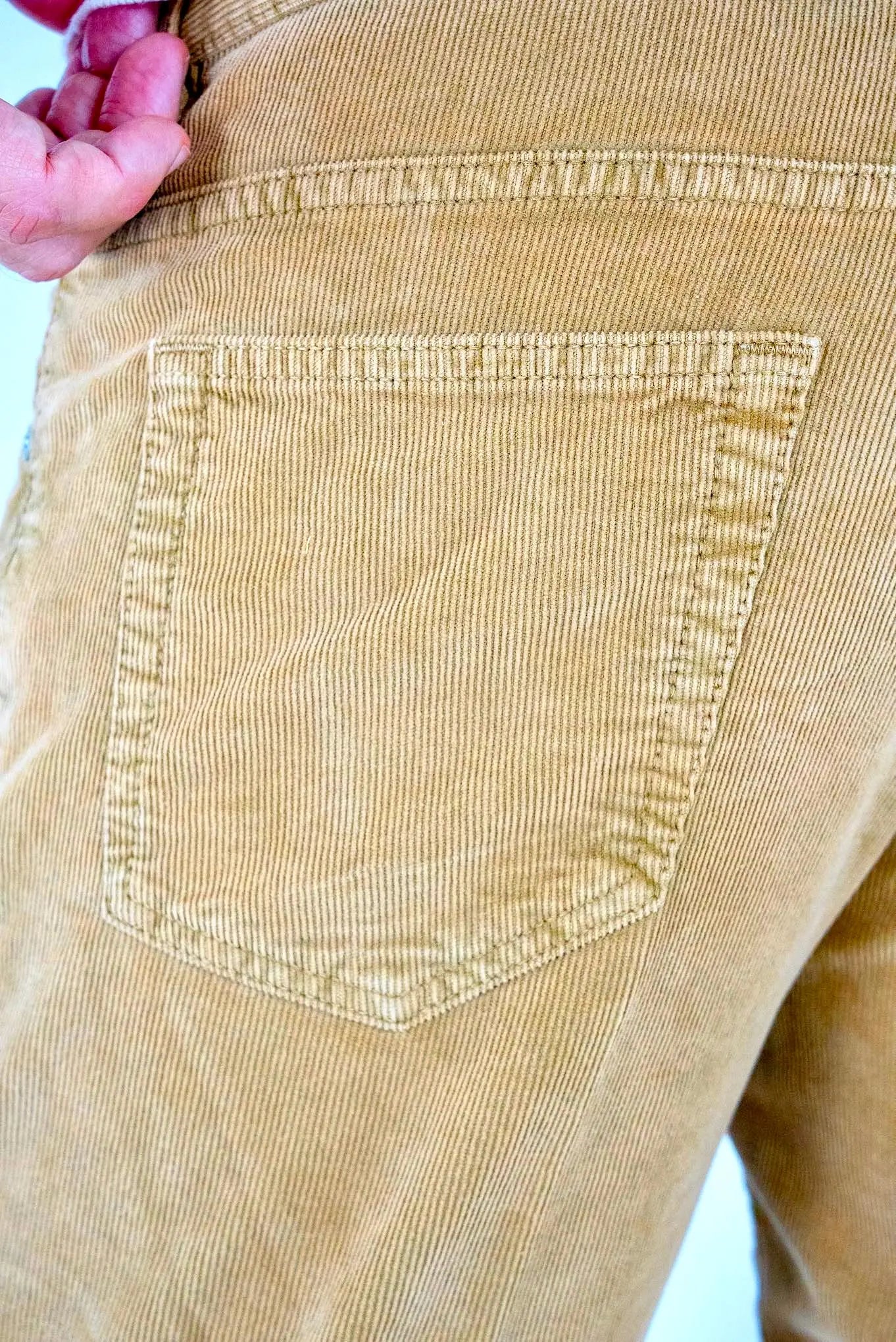 Pantaloni Velluto Millerighe Stretch Cotone Beige - Guarino Store