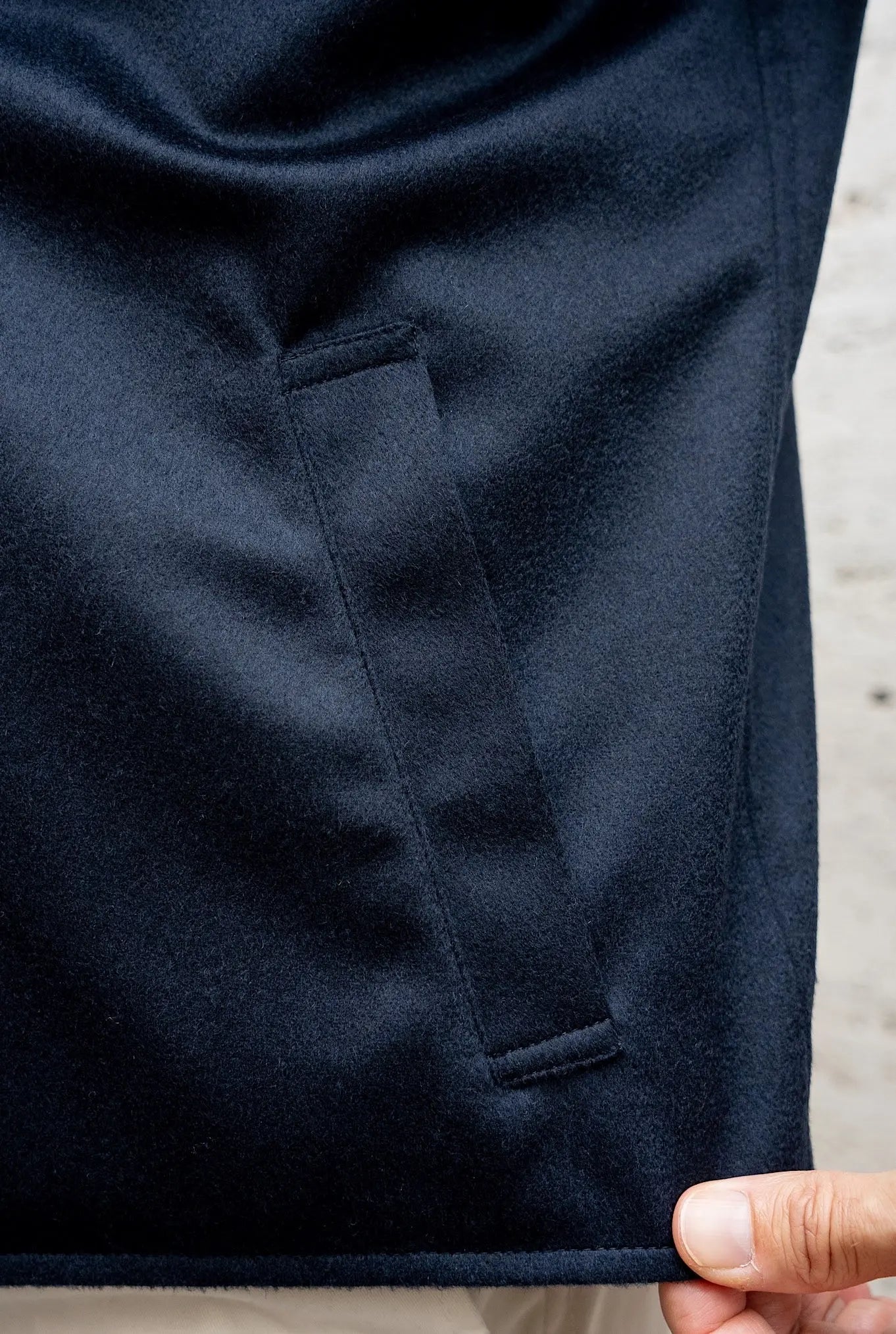 Giubbino Reversibile tessuto Loro Piana Nylon e Cashmere Blu - Guarino Store