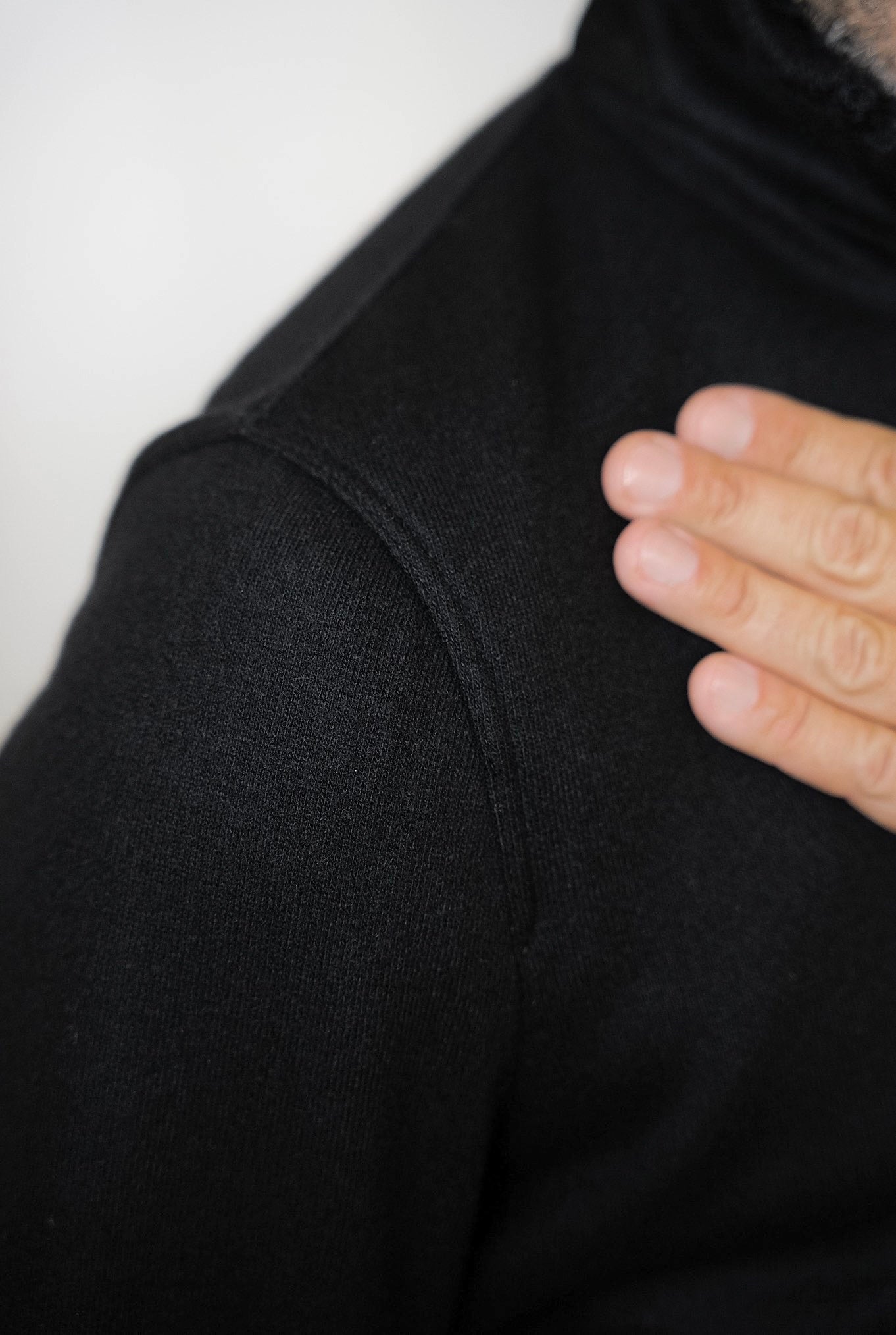 Giubbino in Jersey Cashmere Nero - Guarino Store