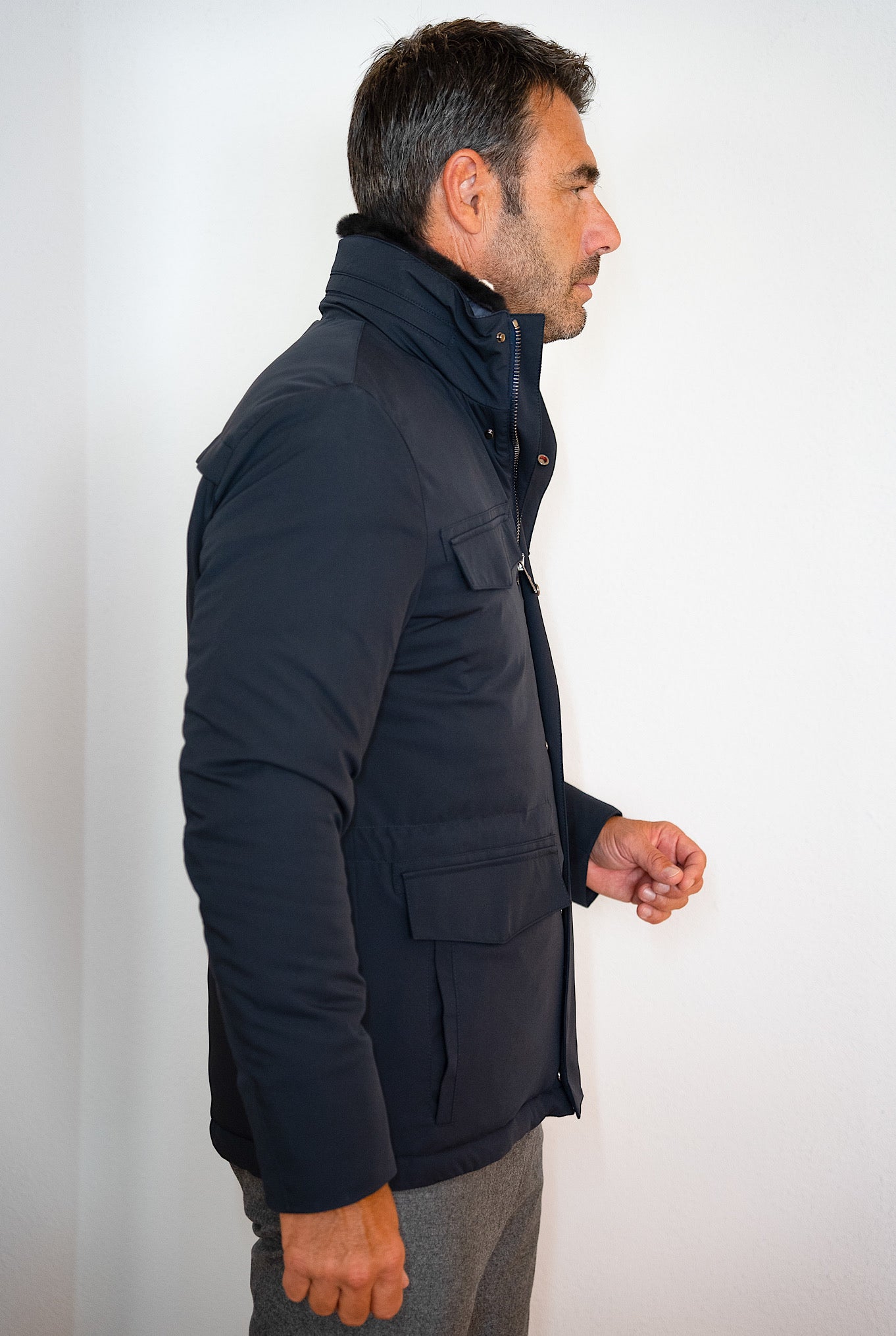 KIRED Field Jacket Impermeabile Imbottita Blu - Guarino Store