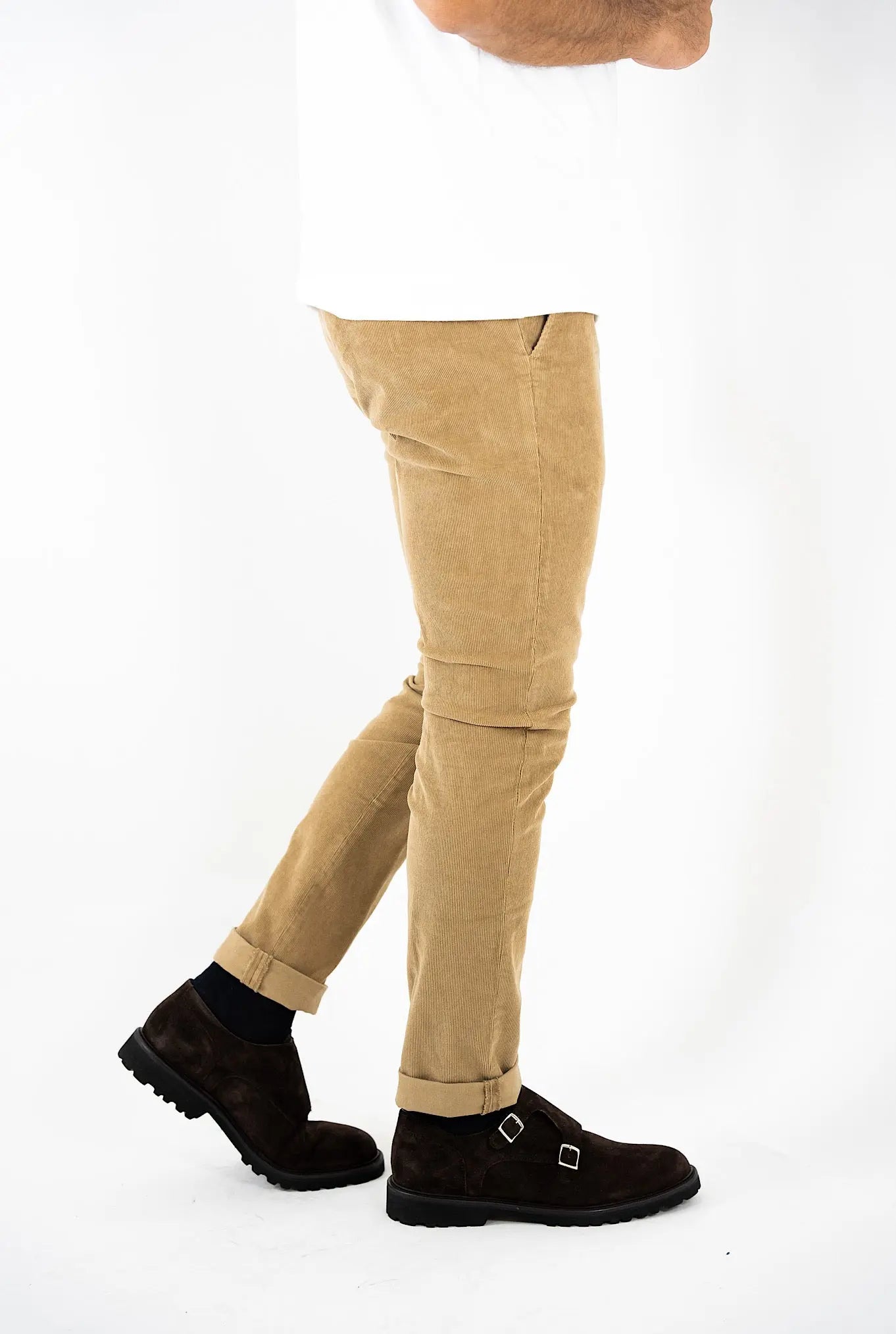 Pantaloni Velluto Millerighe Tabacco - Guarino Store