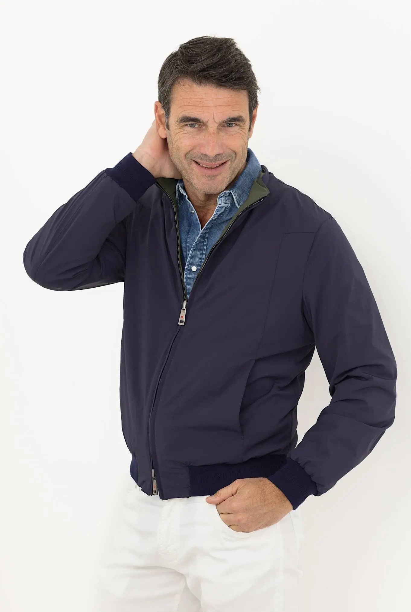KIRED Giubbino Reversibile Blu/Verde Militare - Guarino Store