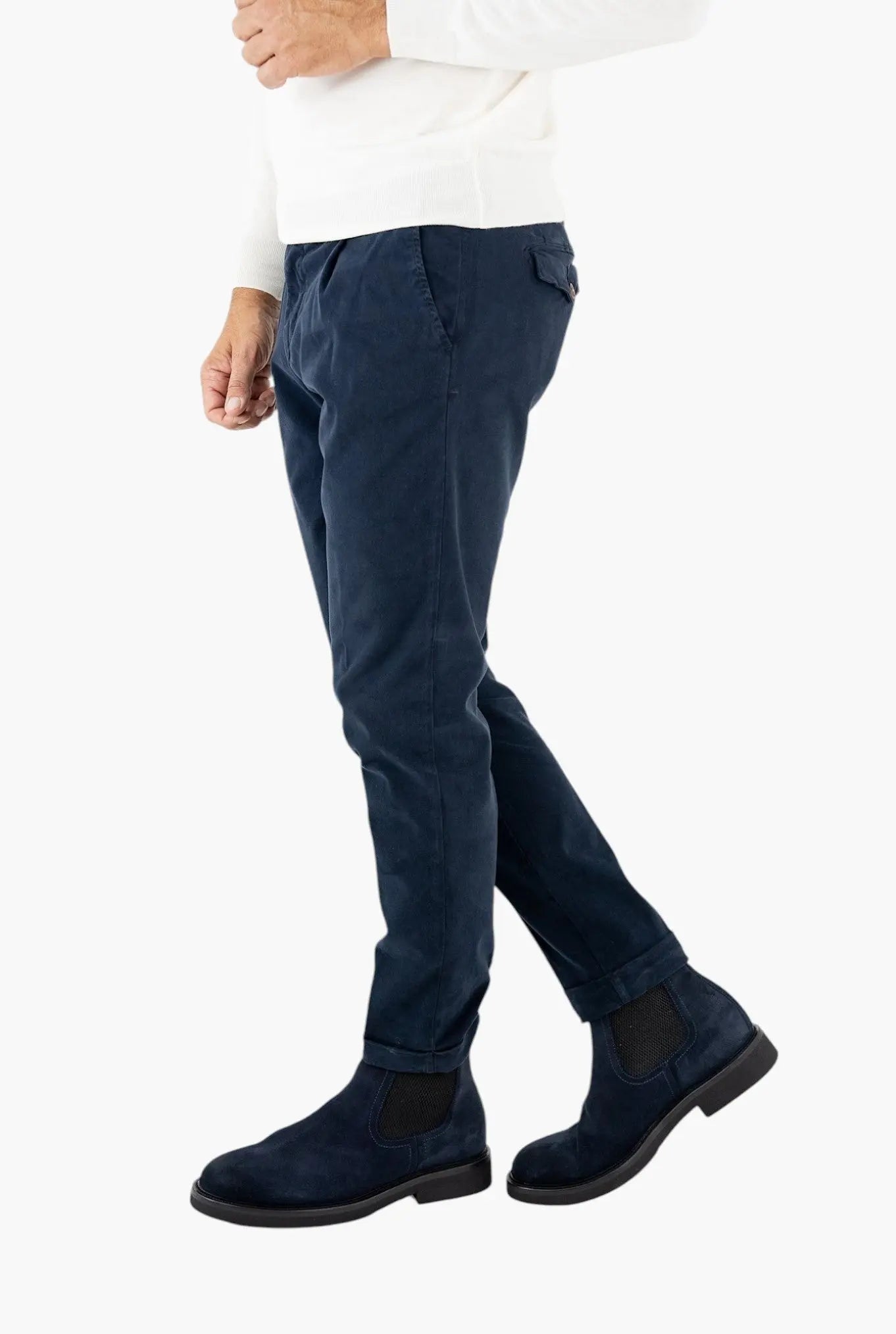 Pantaloni Fustagno Lavato Blu - Guarino Store