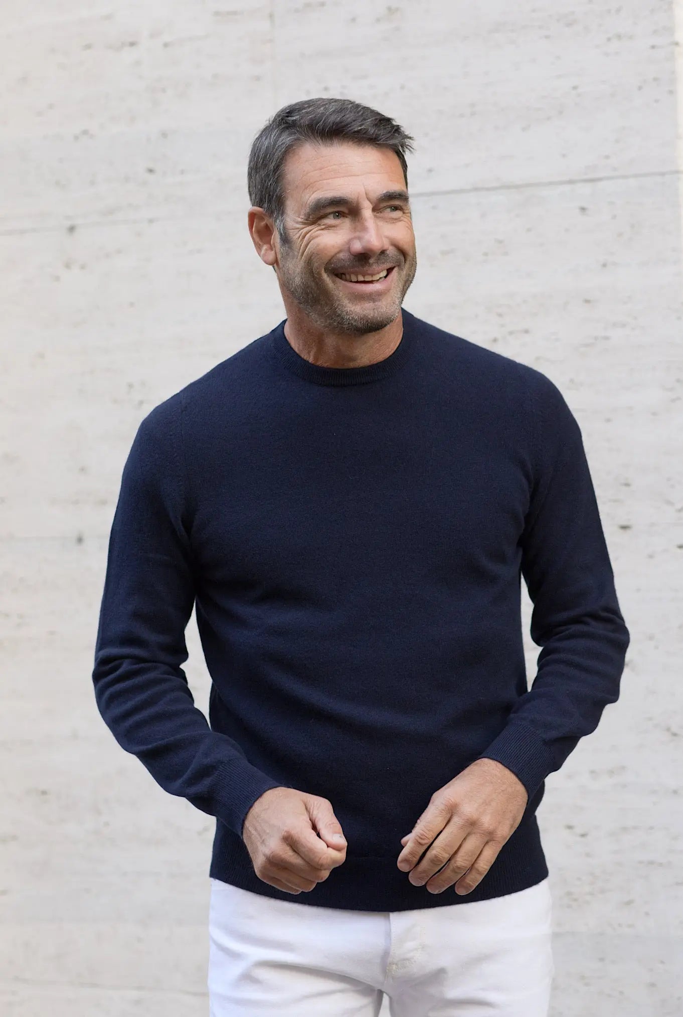 Girocollo Argentina Cashmere Blu Navy - Guarino Store