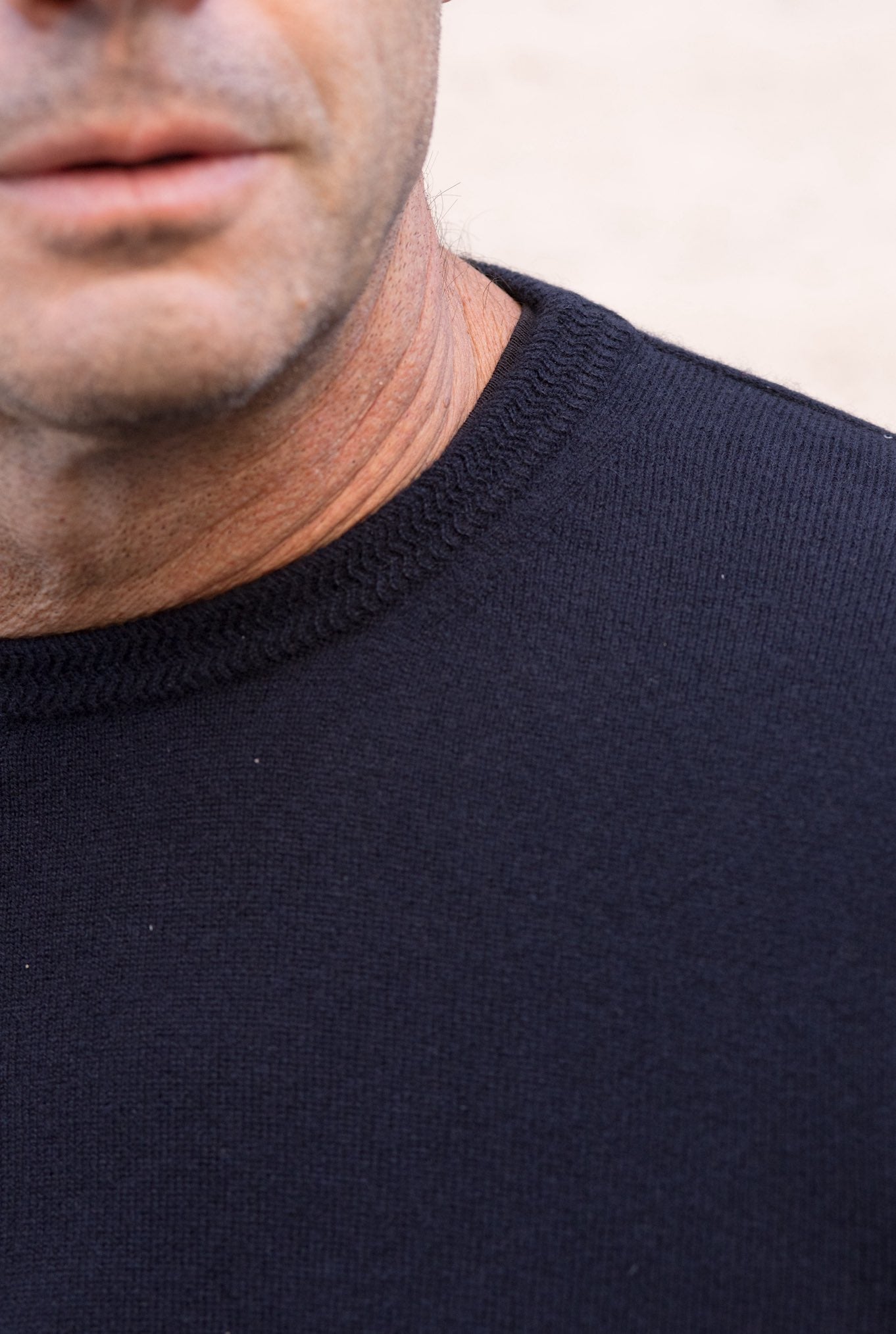 Girocollo Kid Cashmere Blu - Guarino Store