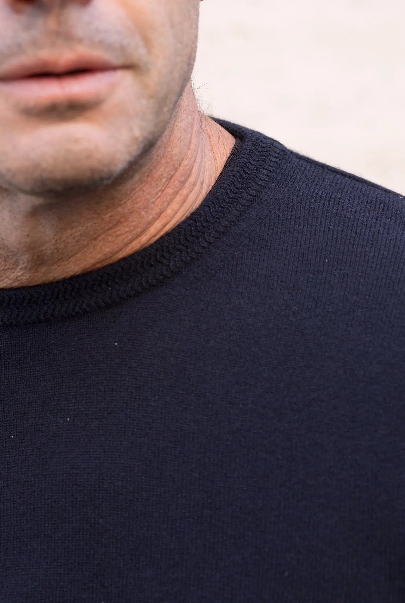 Girocollo Kid Cashmere Blu - Guarino Store