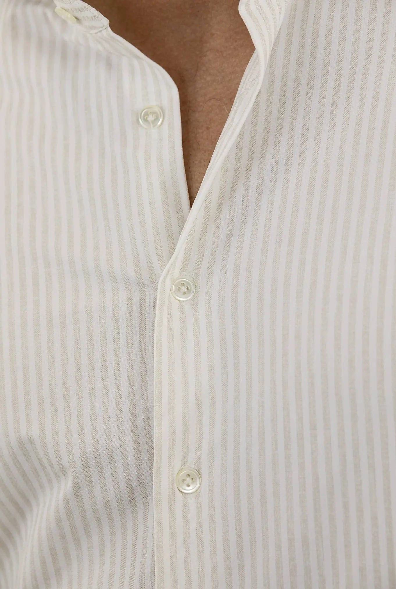 FFF Camicia Active Righe Beige - Guarino Store