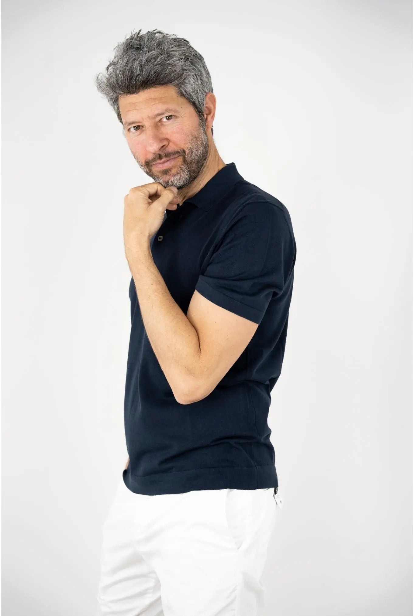 DRUMOHR Polo Maniche Corte Cotone Frosted Blu Scuro - Guarino Store