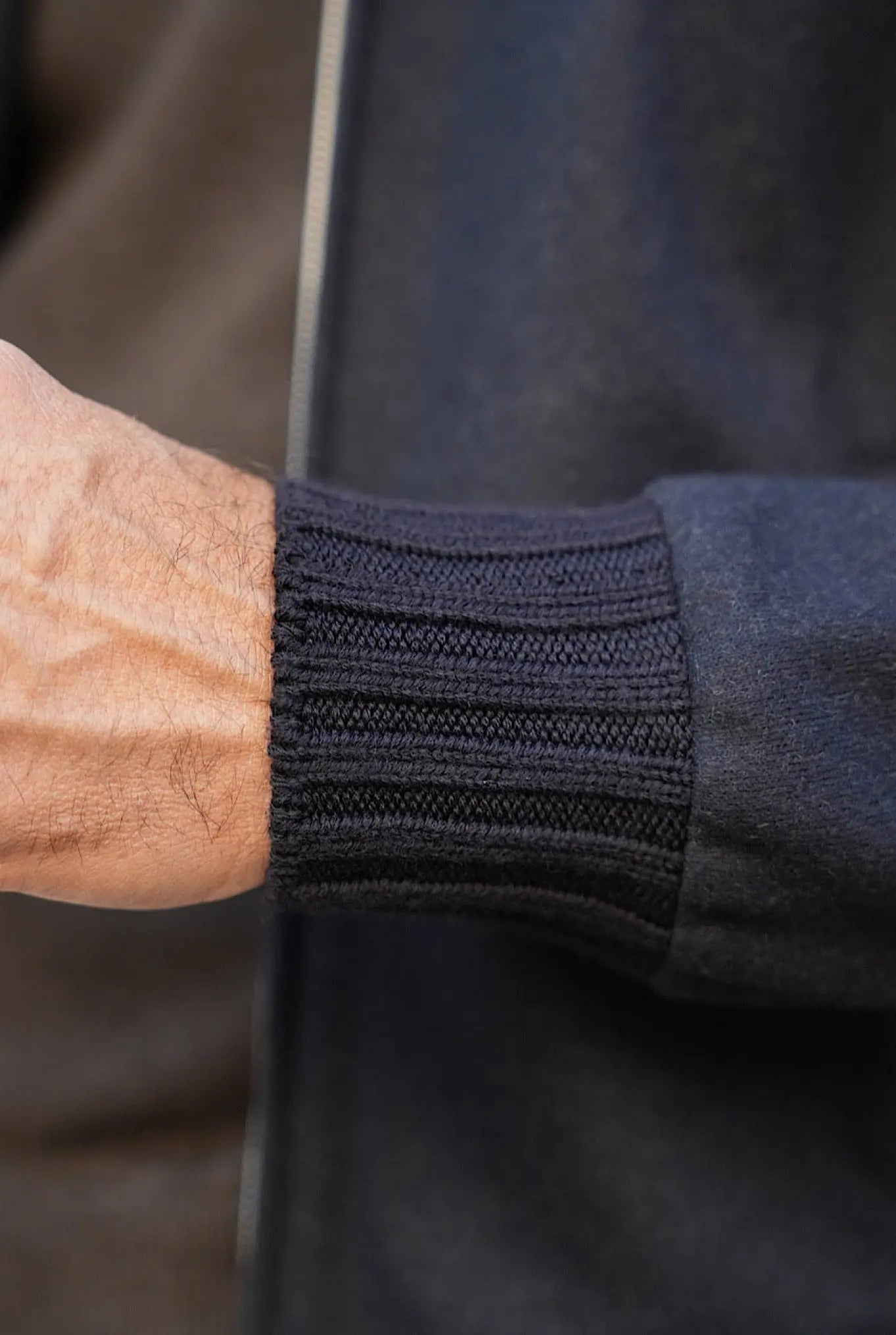 Giubbino in Cashmere con Cappuccio Staccabile Blu - Guarino Store