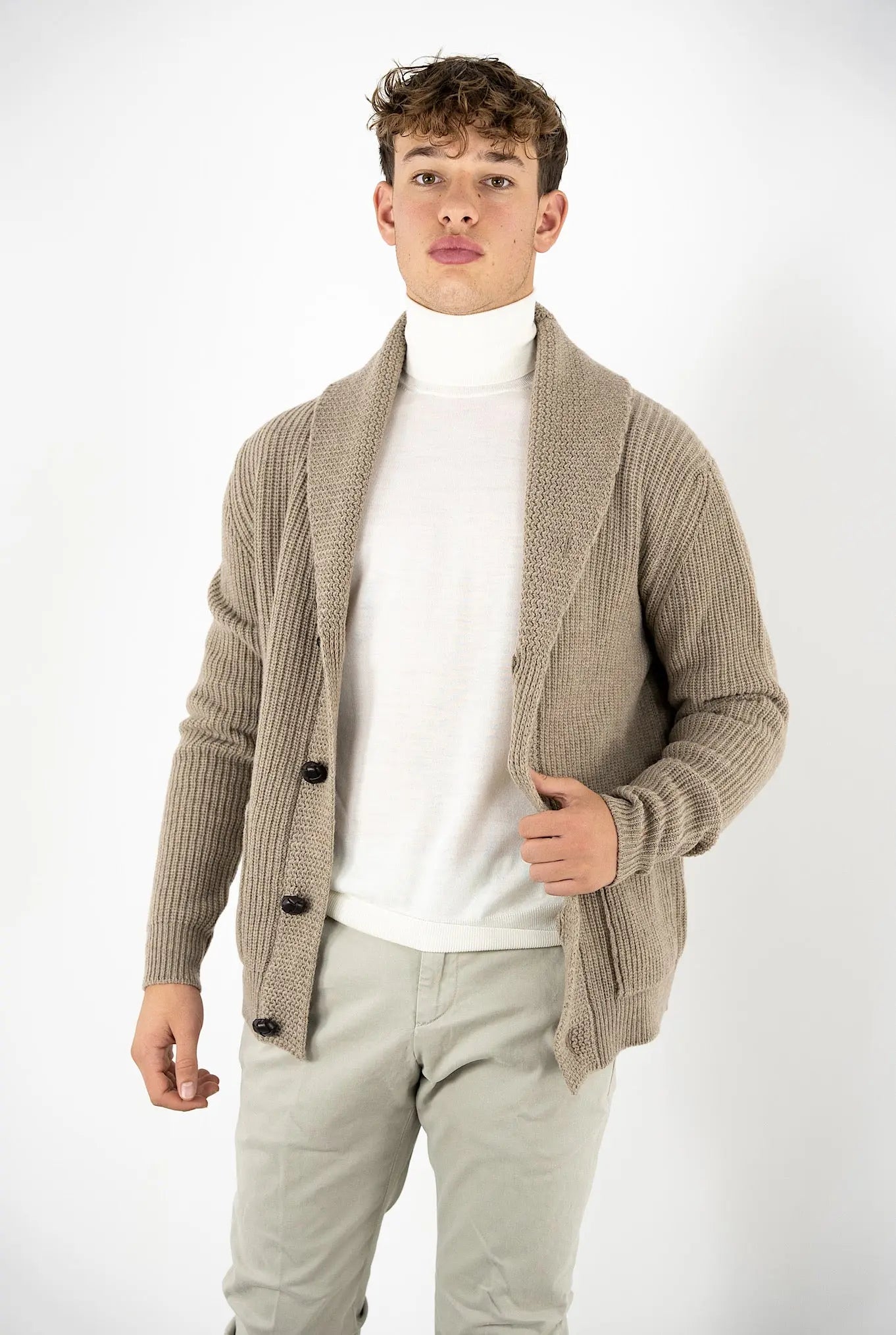 CARDIGAN mod.Renegade Steve McQueen '68 Beige Noce - Guarino Store