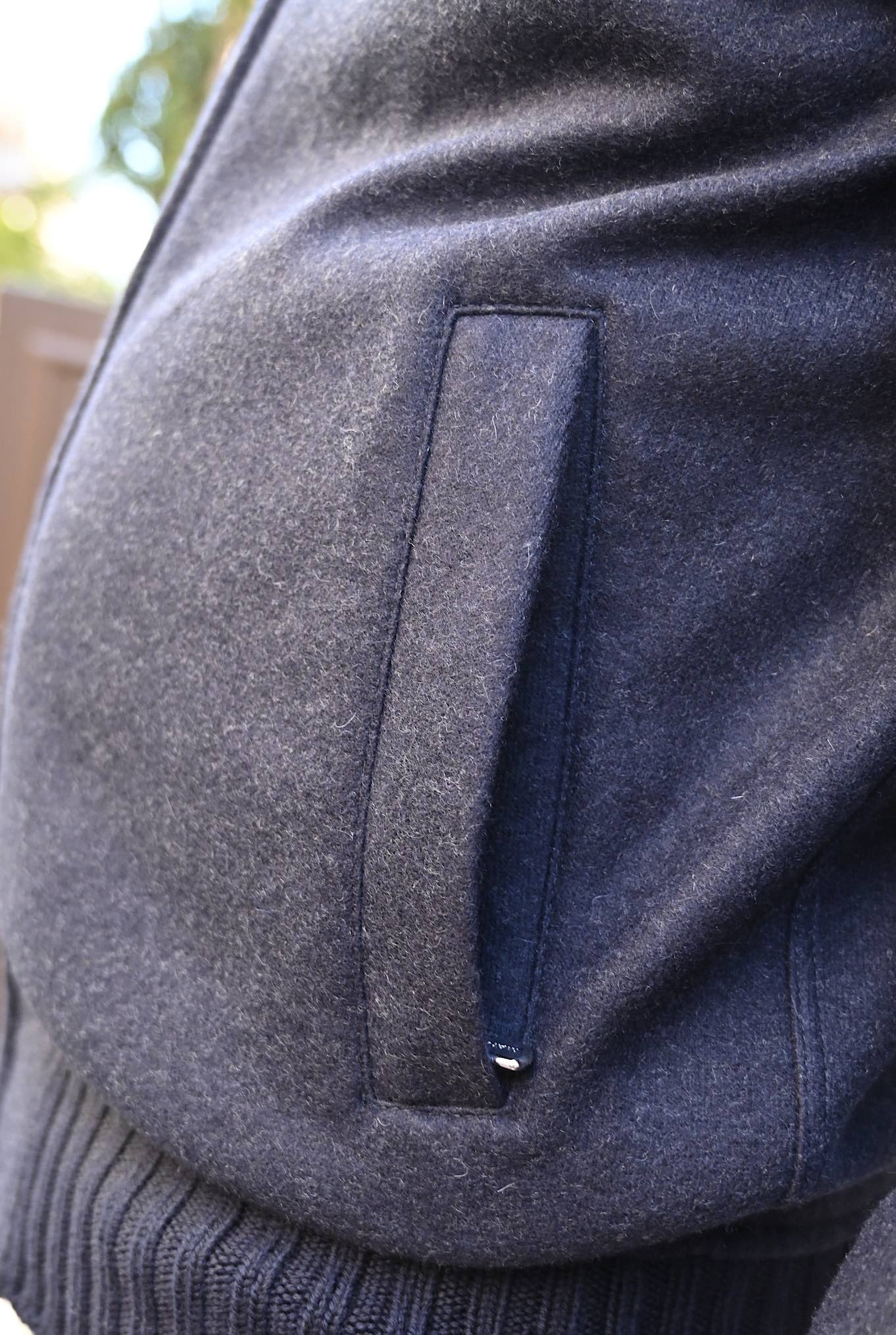 Giubbino in Jersey Cashmere Blu - Guarino Store