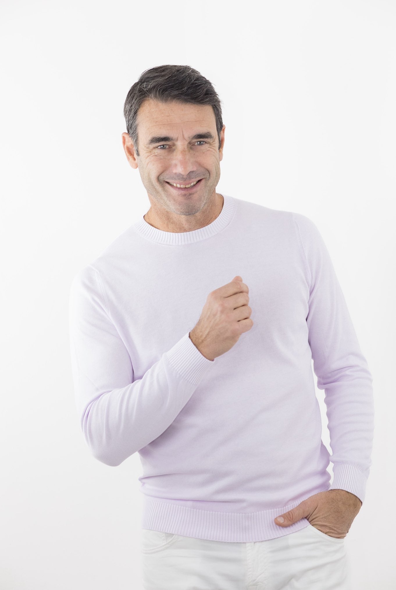 MALO Girocollo Cotone Super Soft Lilla - Guarino Store