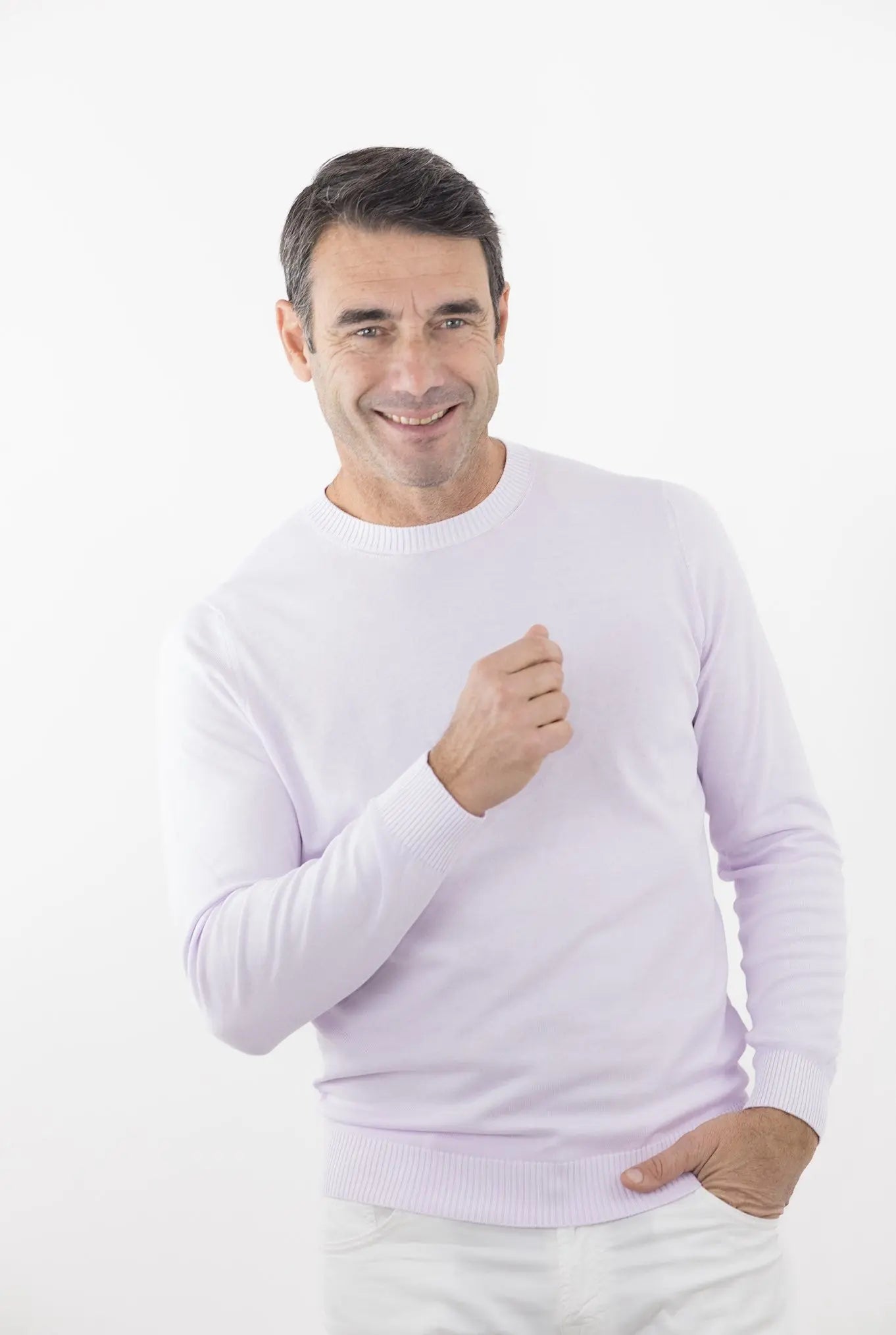 MALO Girocollo Cotone Super Soft Lilla - Guarino Store