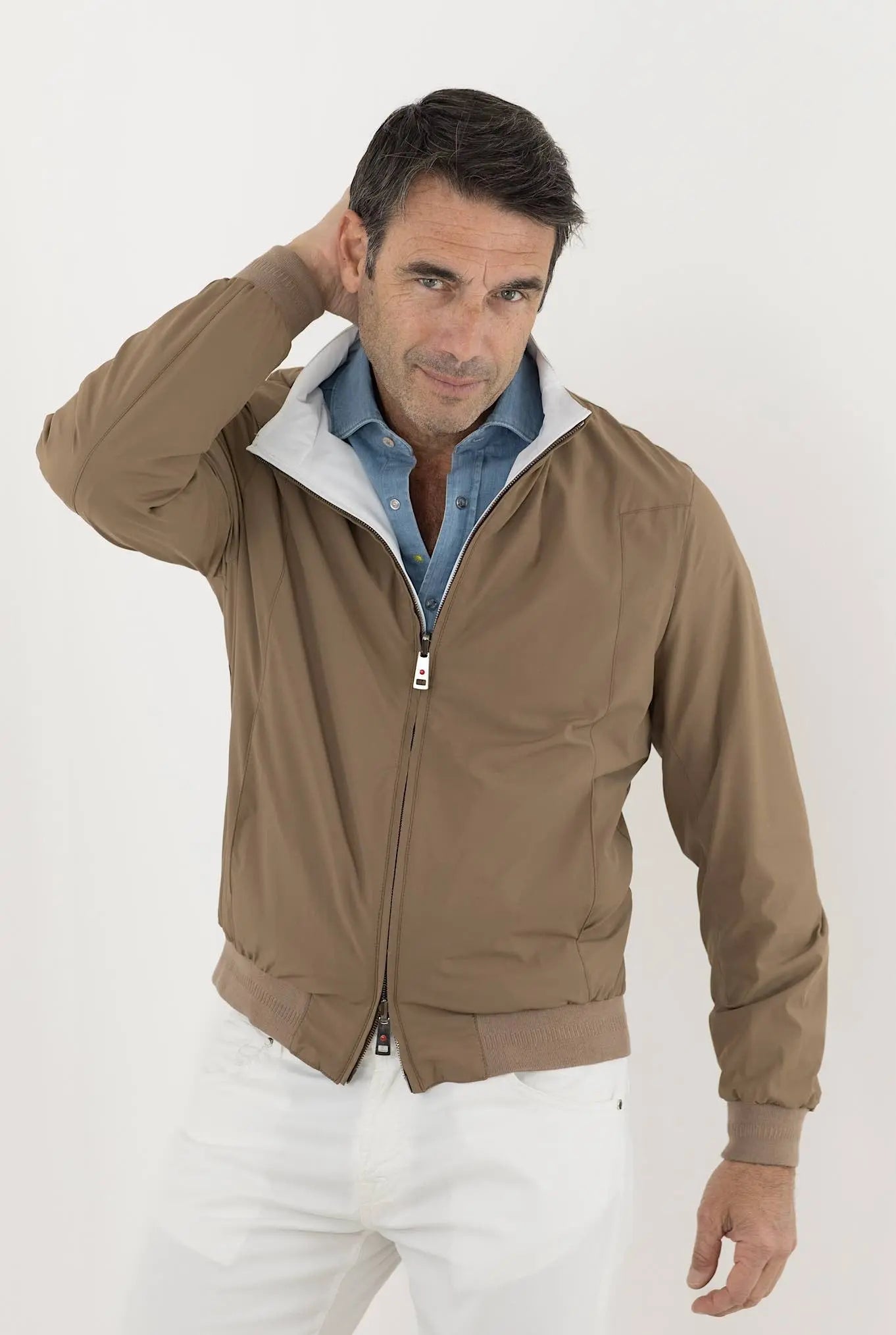 KIRED Giubbino Reversibile Bianco/Marrone - Guarino Store