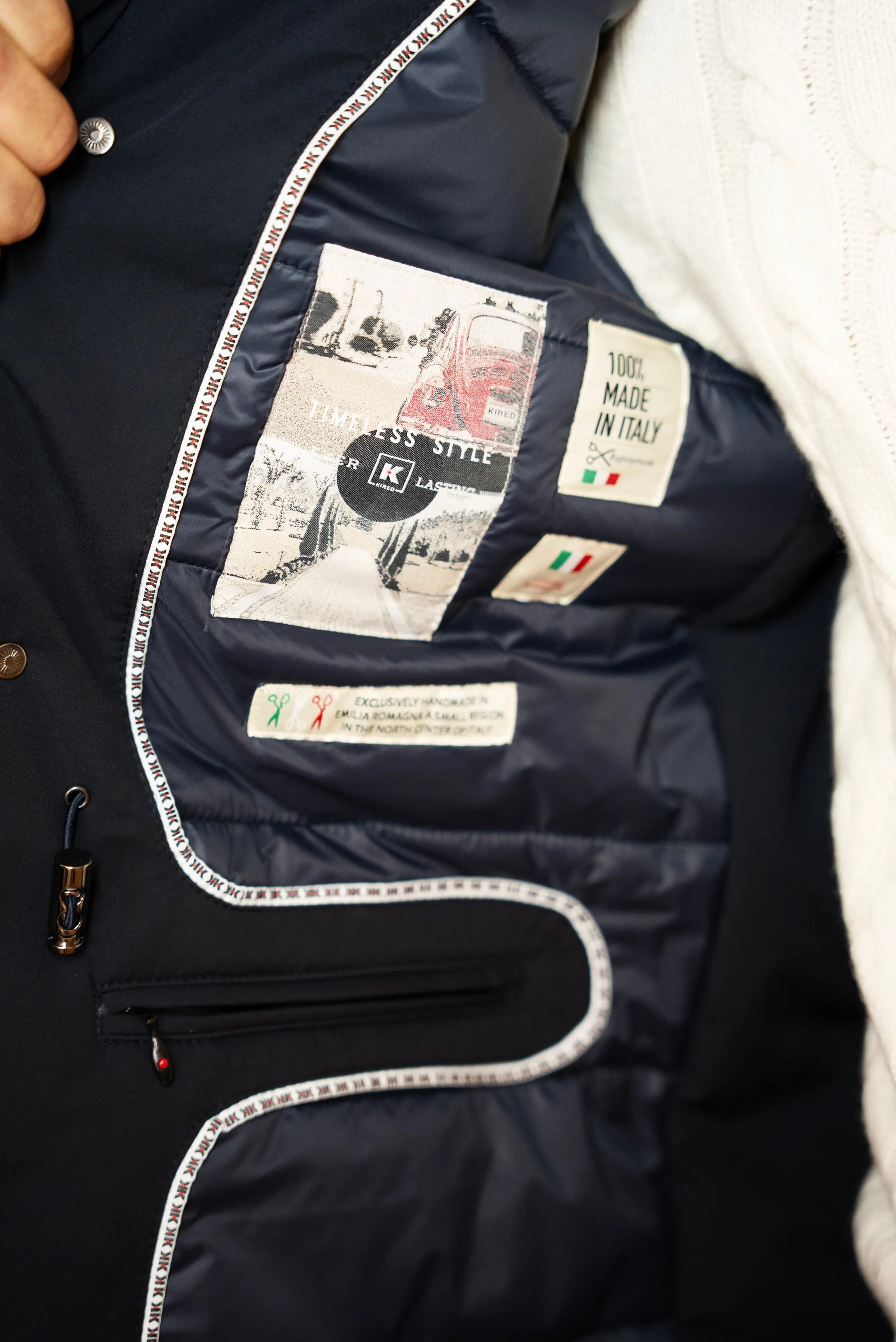 KIRED Field Jacket Impermeabile Imbottita Blu - Guarino Store