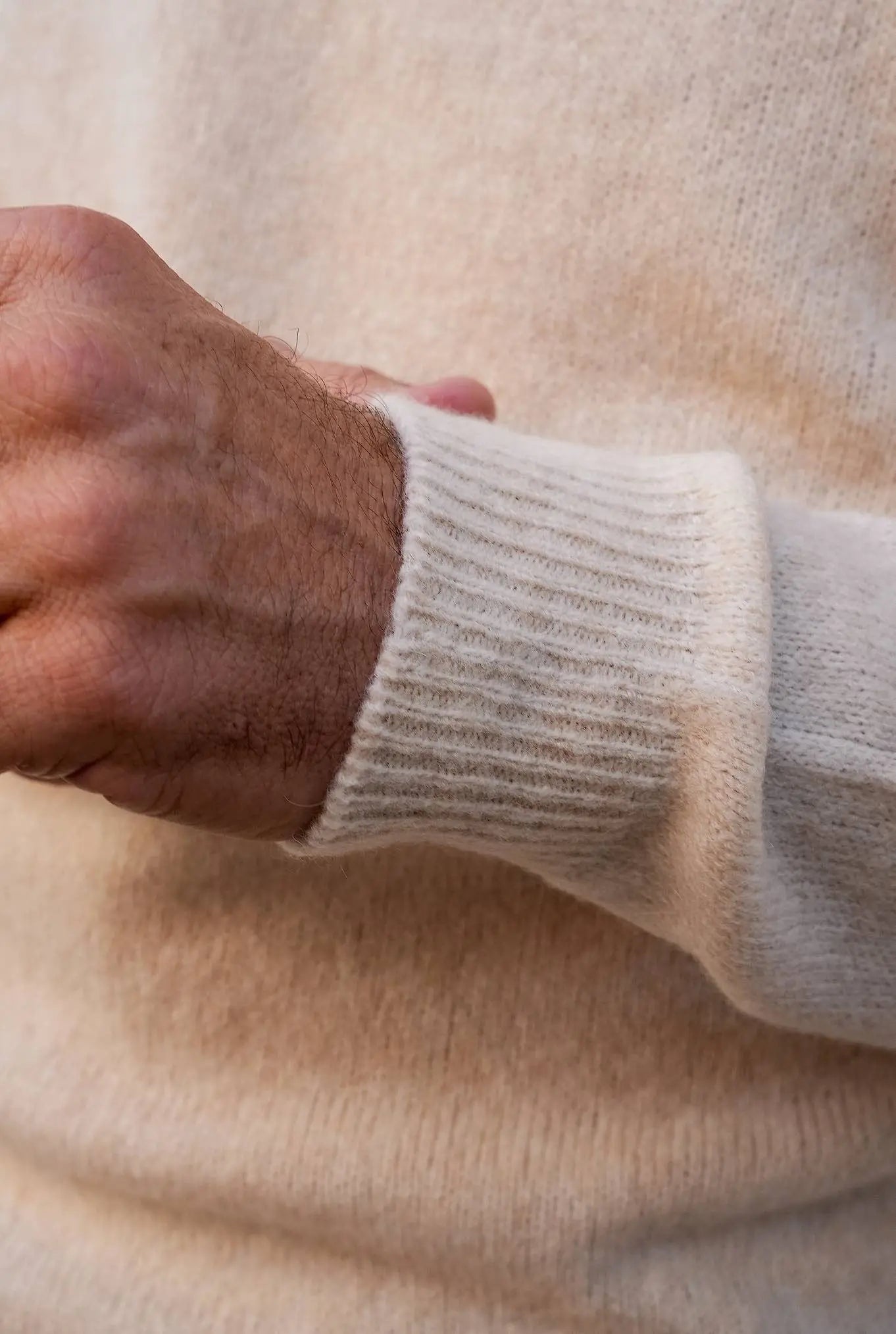 Maglia Girocollo Merinos e Baby Camel col. Naturale - Guarino Store