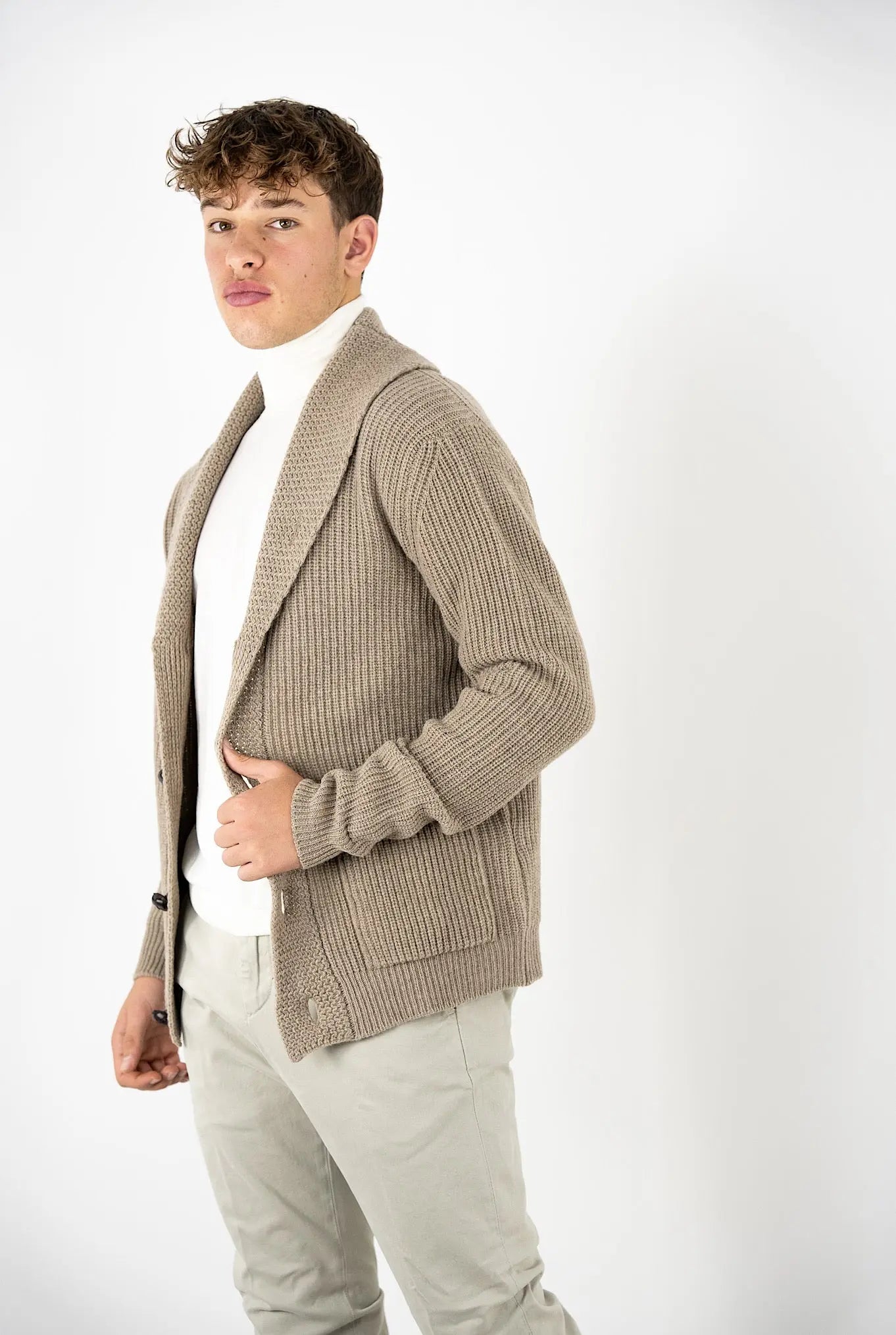CARDIGAN mod.Renegade Steve McQueen '68 Beige Noce - Guarino Store