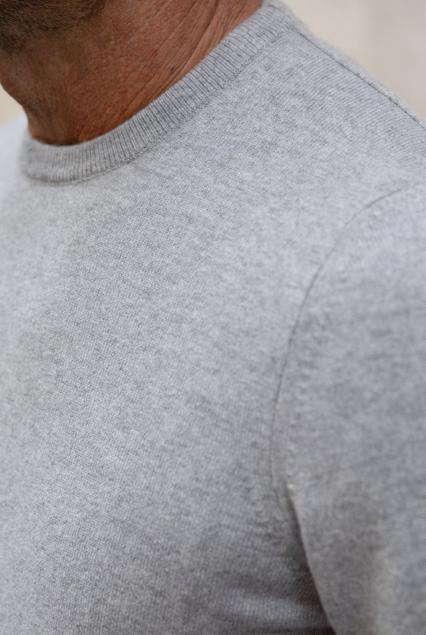 Girocollo Argentina Cashmere Grigio Chiaro - Guarino Store