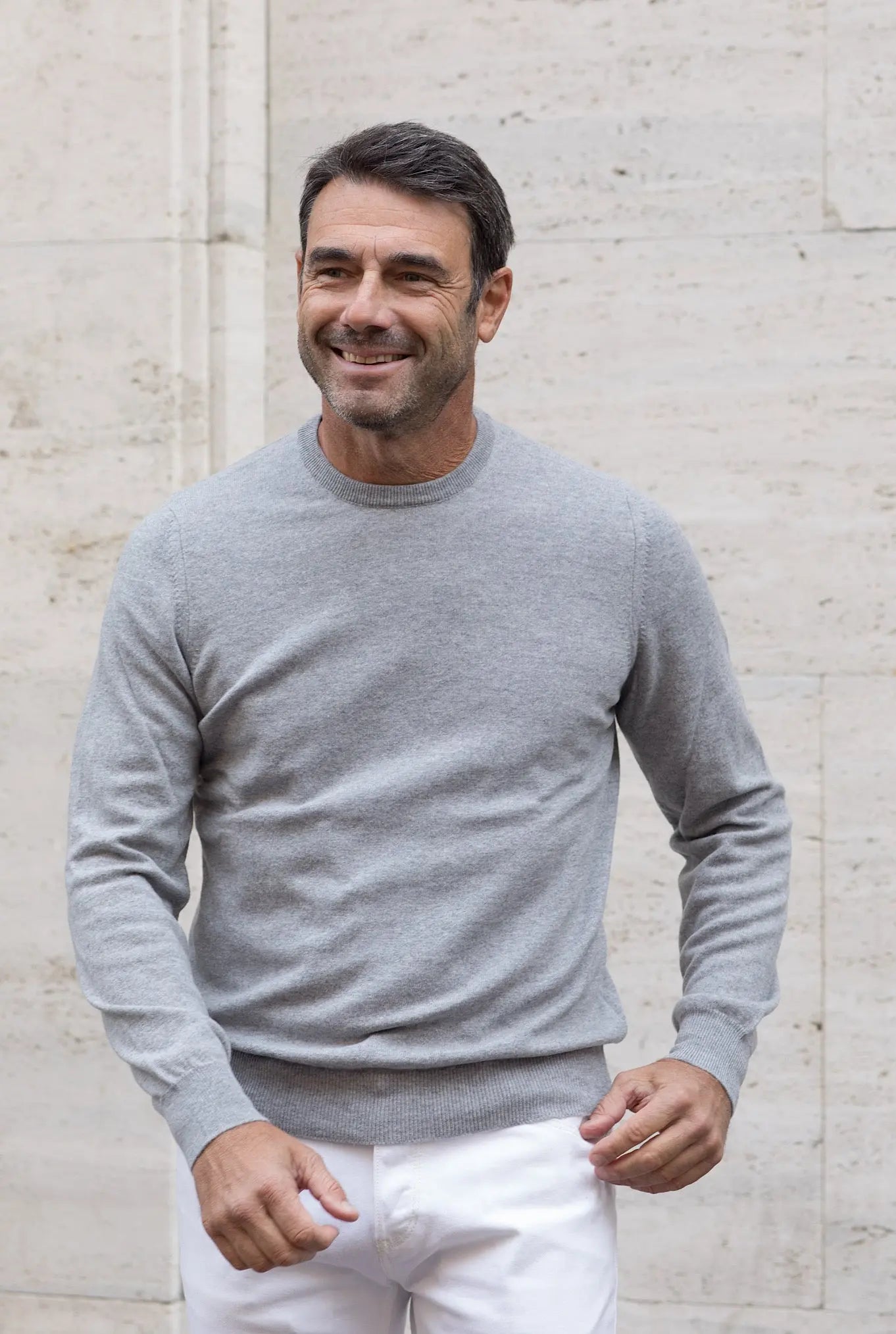 Girocollo Argentina Cashmere Grigio Chiaro - Guarino Store