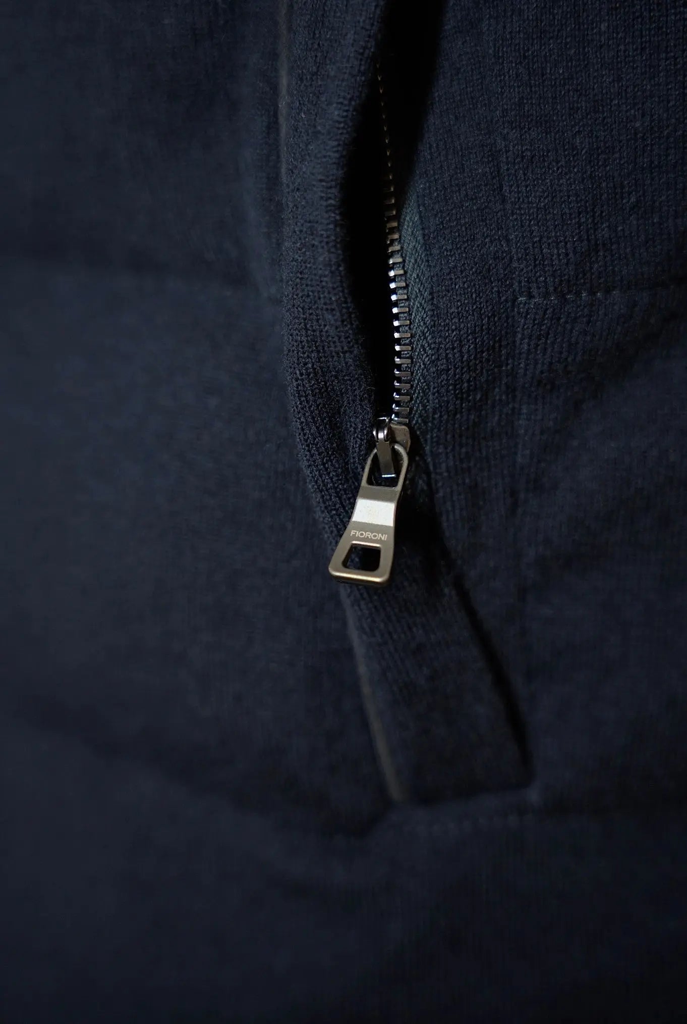 Piumino in Cashmere Cappuccio Blu - Guarino Store