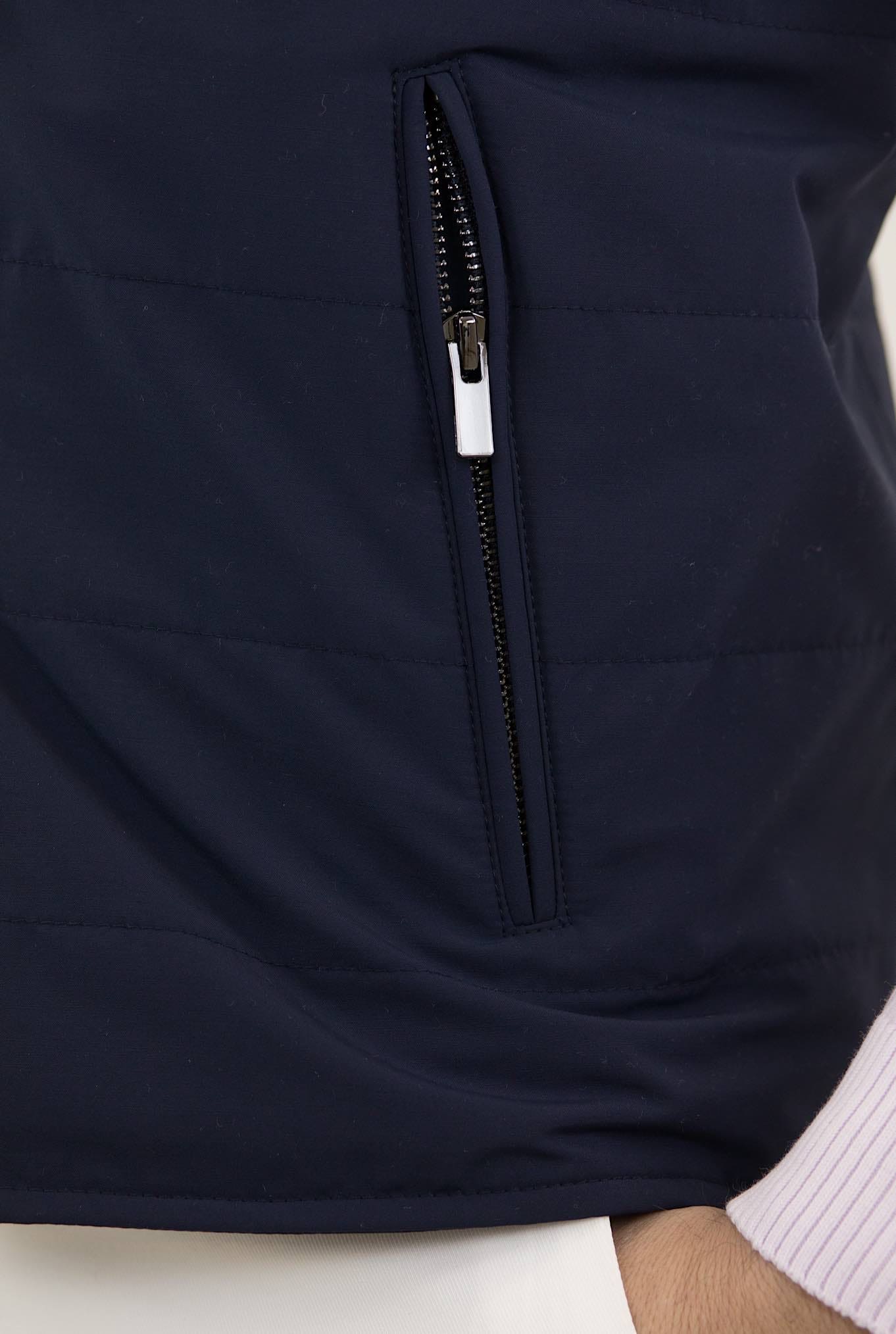 Gilet Cappuccio tessuto Loro Piana Blu - Guarino Store