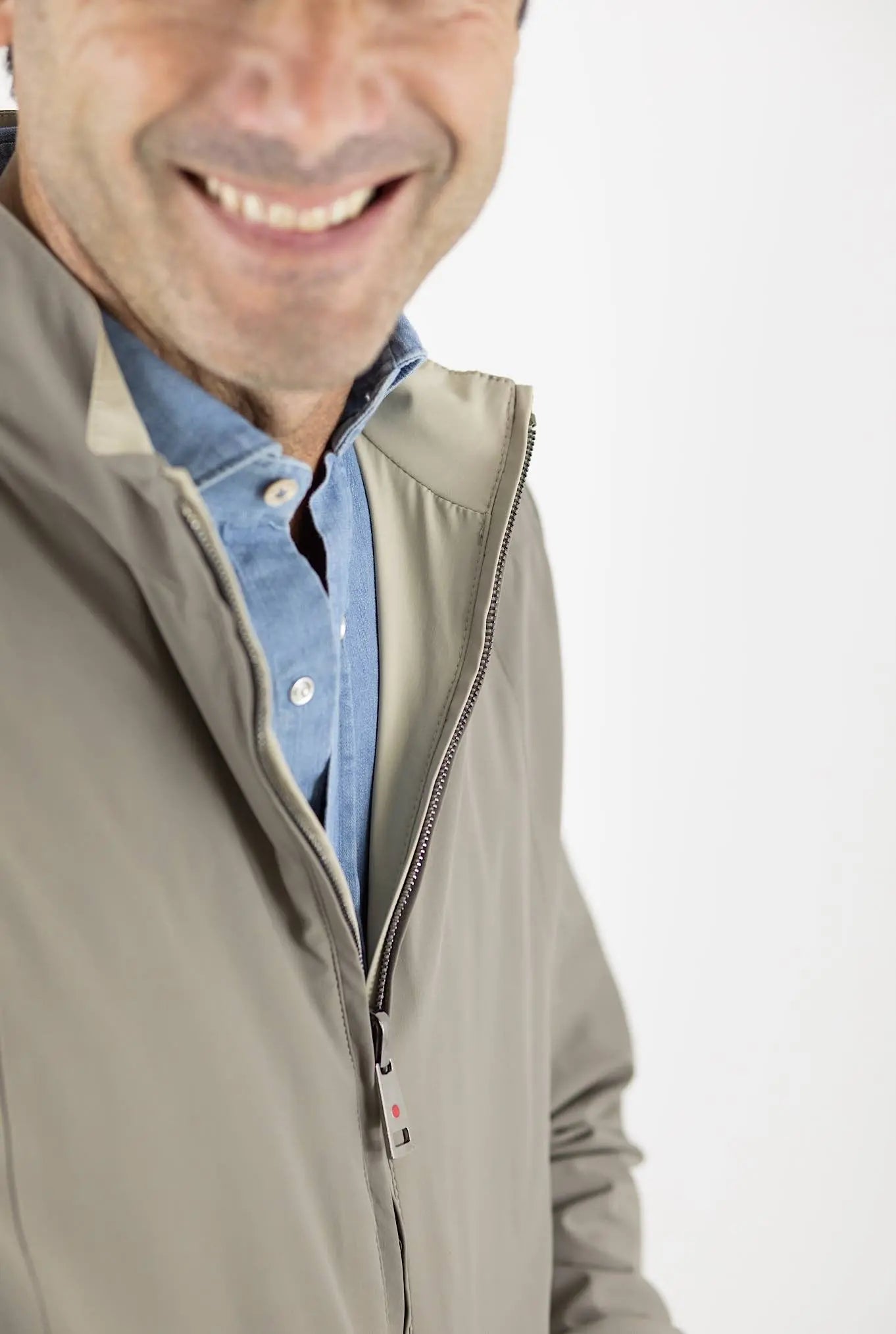 KIRED Giubbino Reversibile Tortora e Beige - Guarino Store