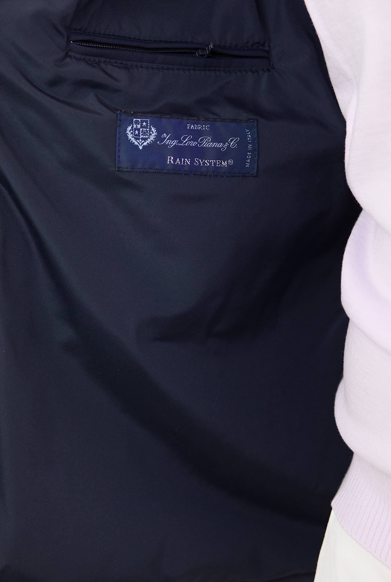 Gilet Cappuccio tessuto Loro Piana Blu - Guarino Store