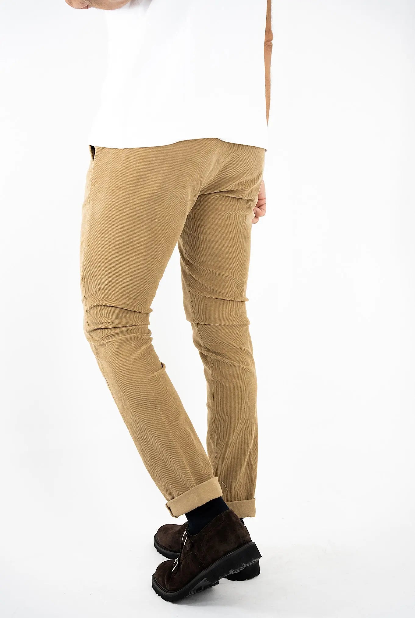 Pantaloni Velluto Millerighe Tabacco - Guarino Store