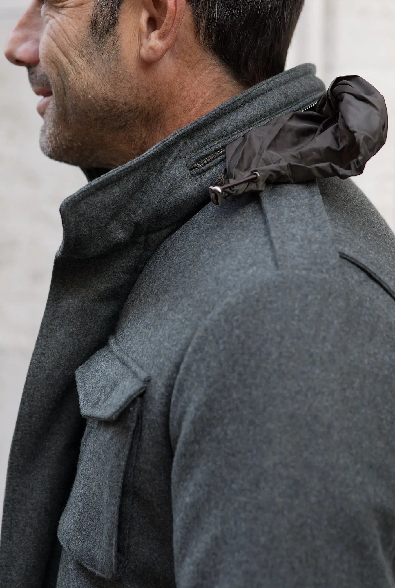 Field Jacket Tessuto Vitale Barberis Canonico Verde - Guarino Store