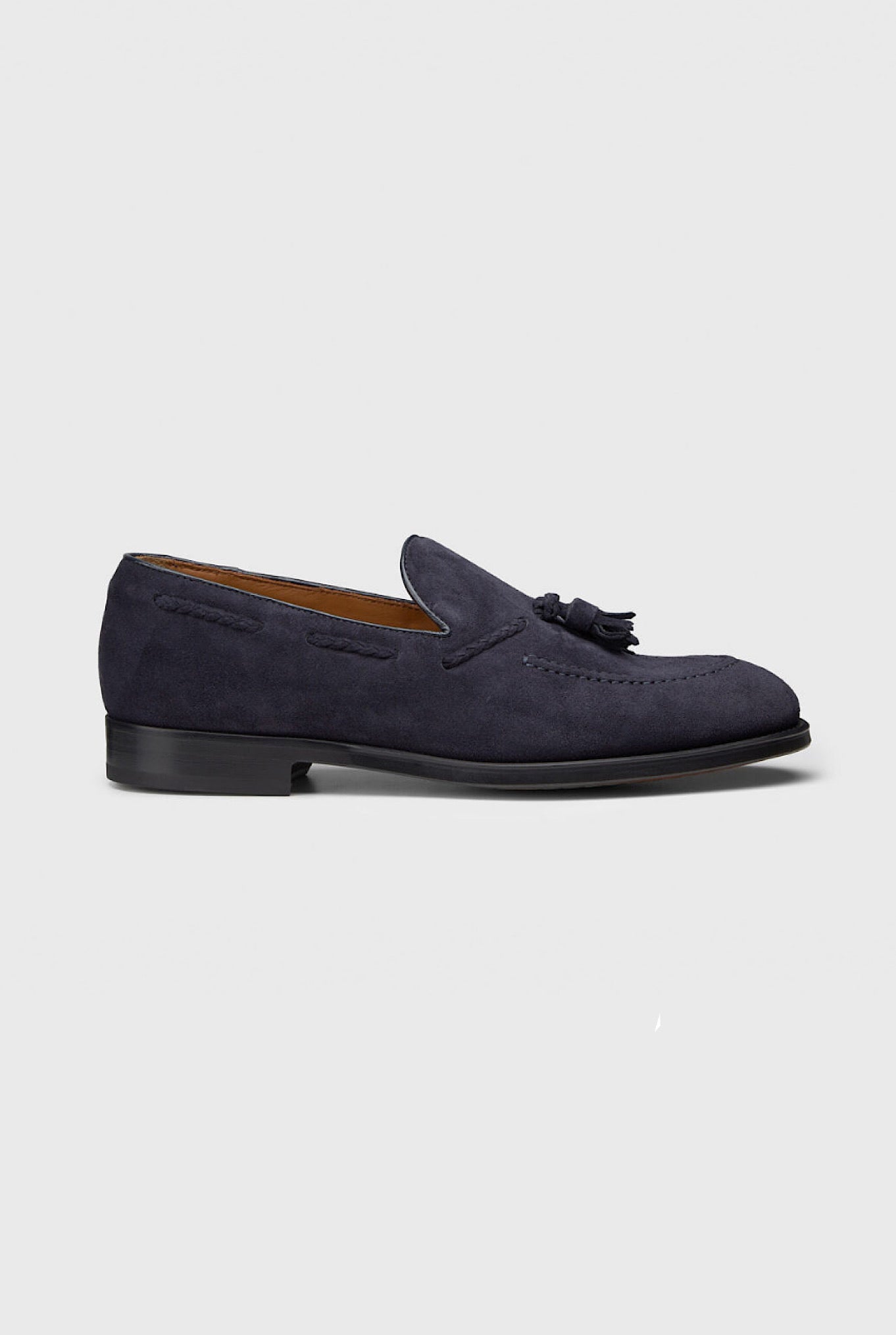 Mocassini con Nappine in Suede Blu - Guarino Store