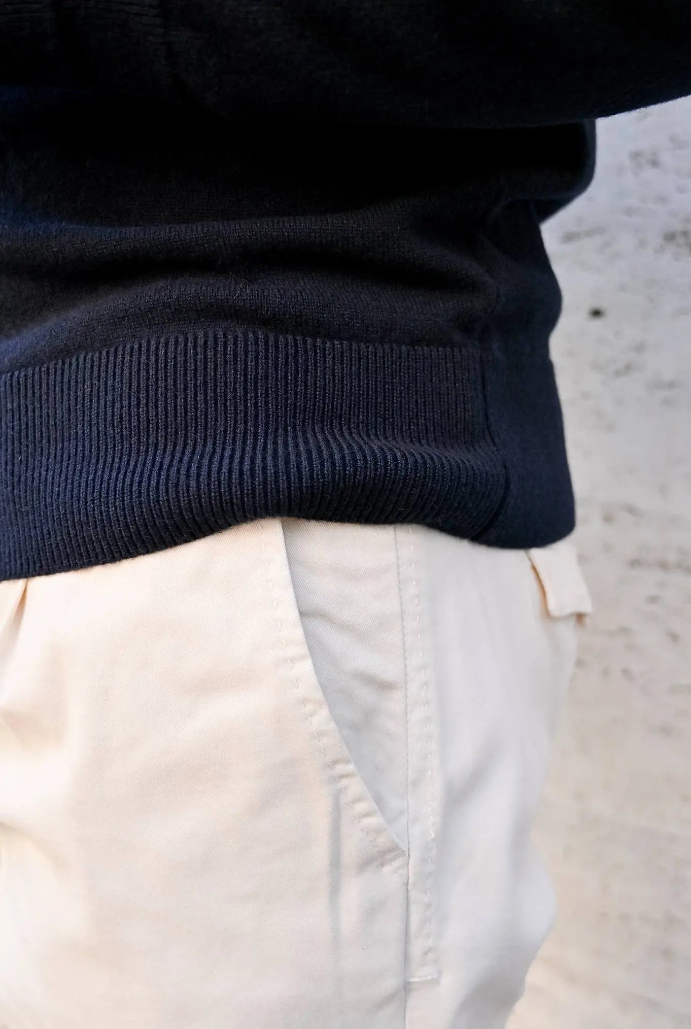 Pullover Cashmere Loro Piana Mezza Zip Blu Navy - Guarino Store