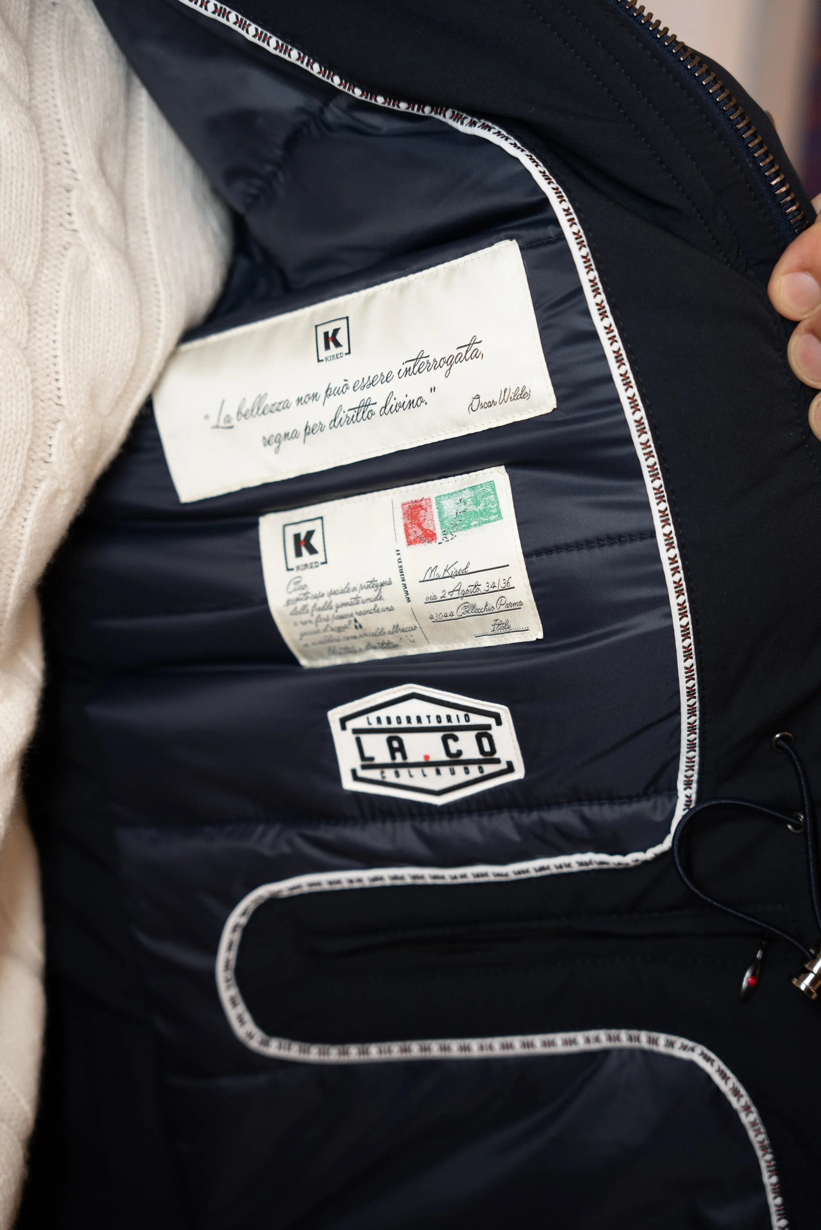 KIRED Field Jacket Impermeabile Imbottita Blu - Guarino Store