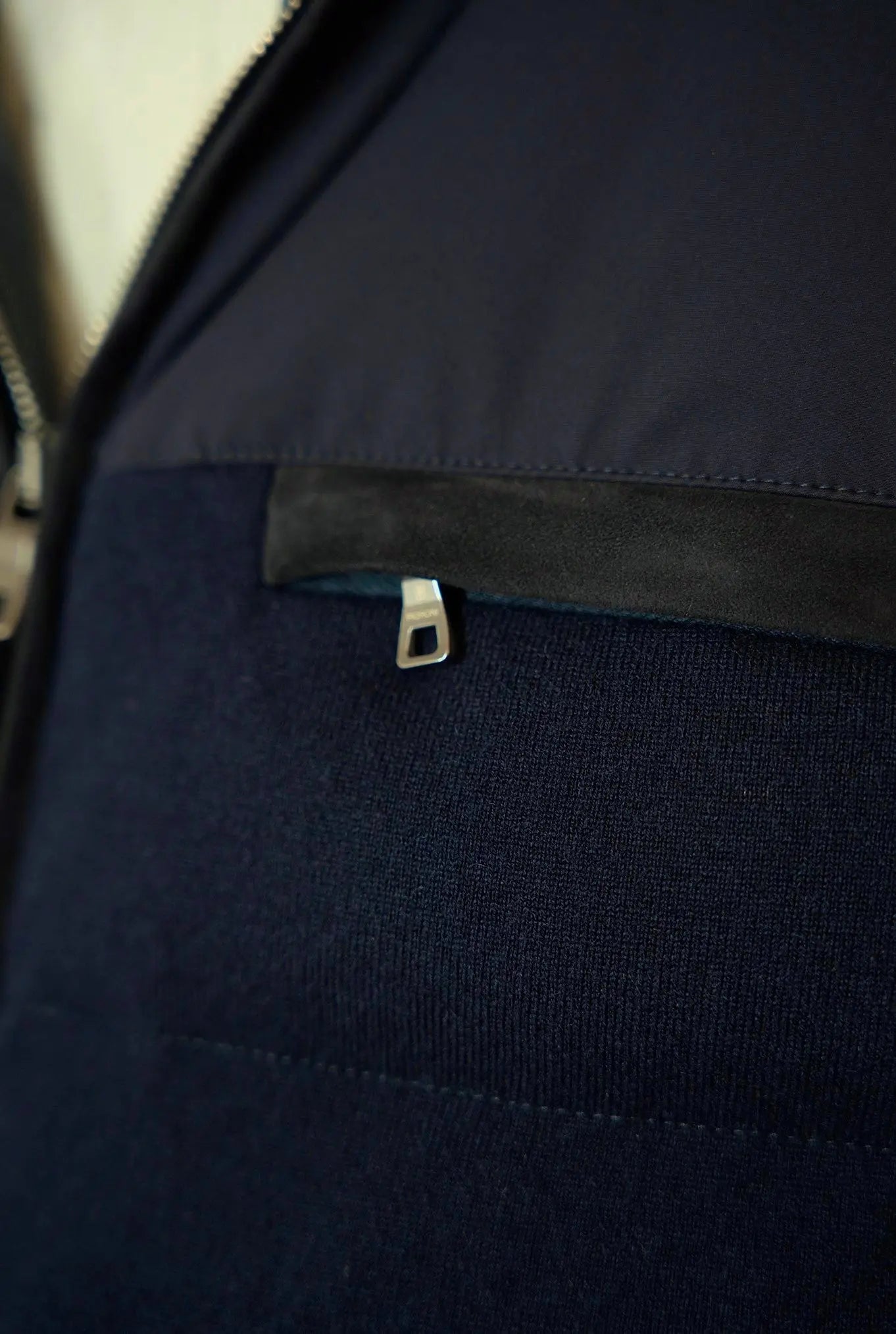 Piumino in Cashmere Cappuccio Blu - Guarino Store