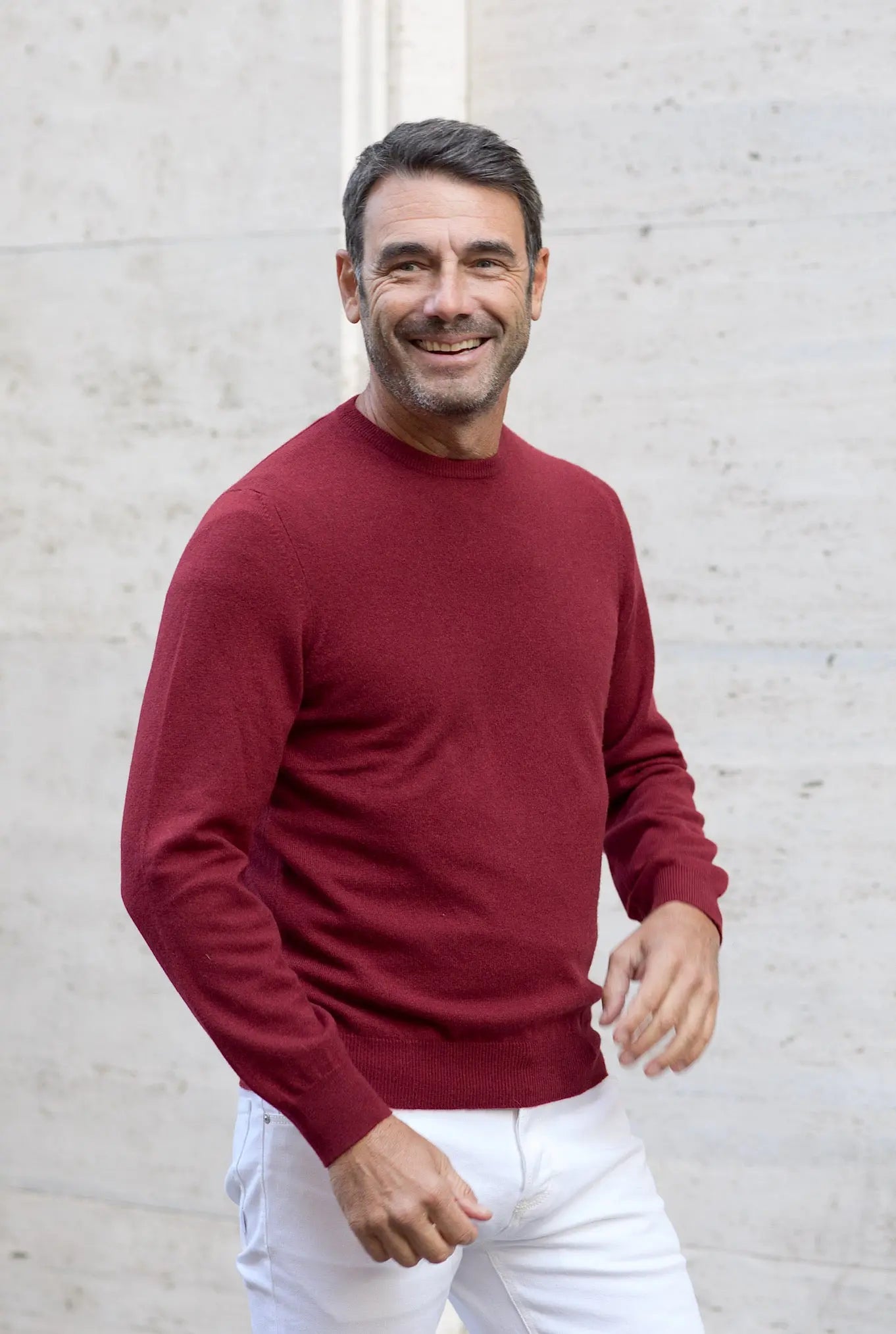 Girocollo Argentina Cashmere Bordeaux - Guarino Store
