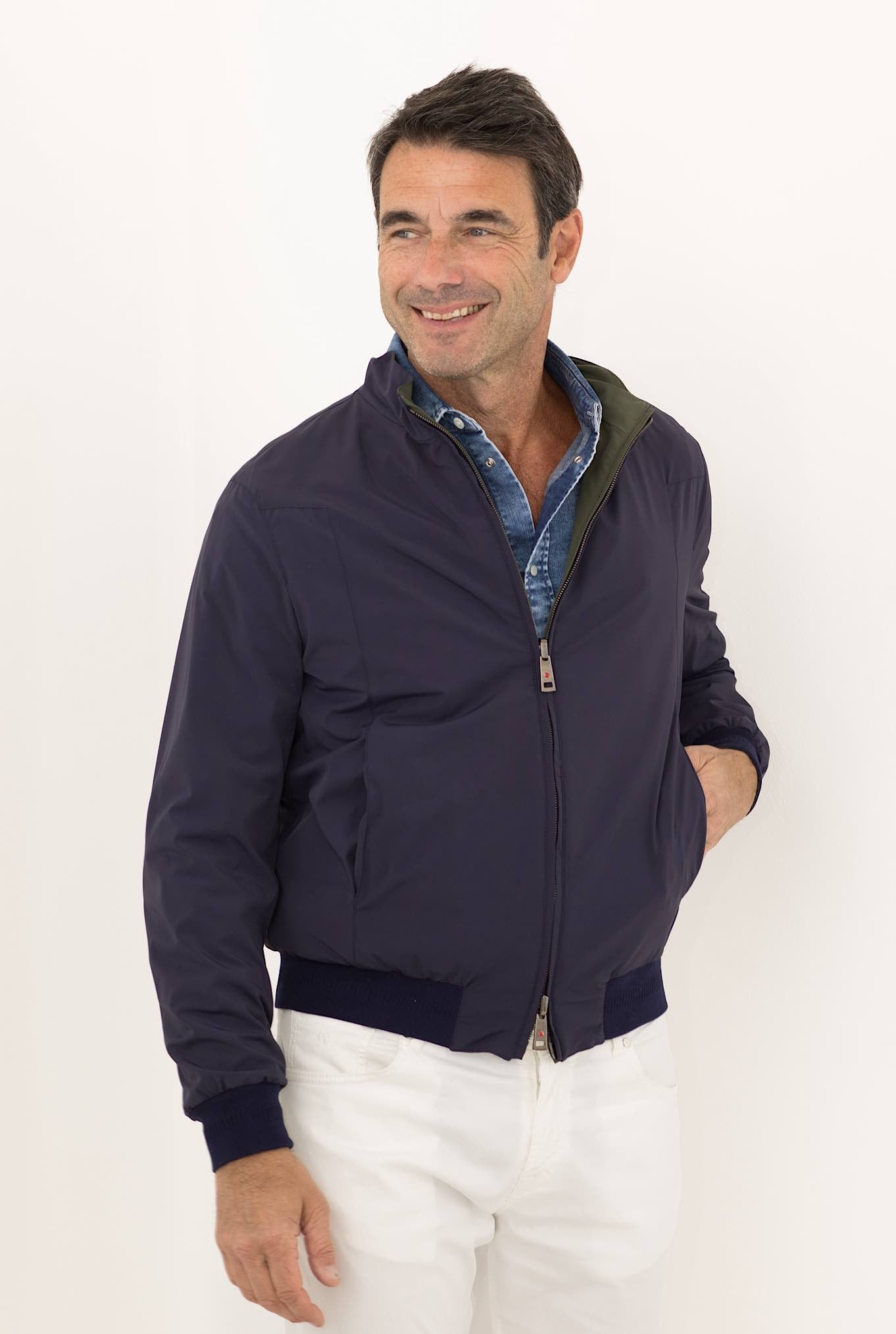 KIRED Giubbino Reversibile Blu/Verde Militare - Guarino Store