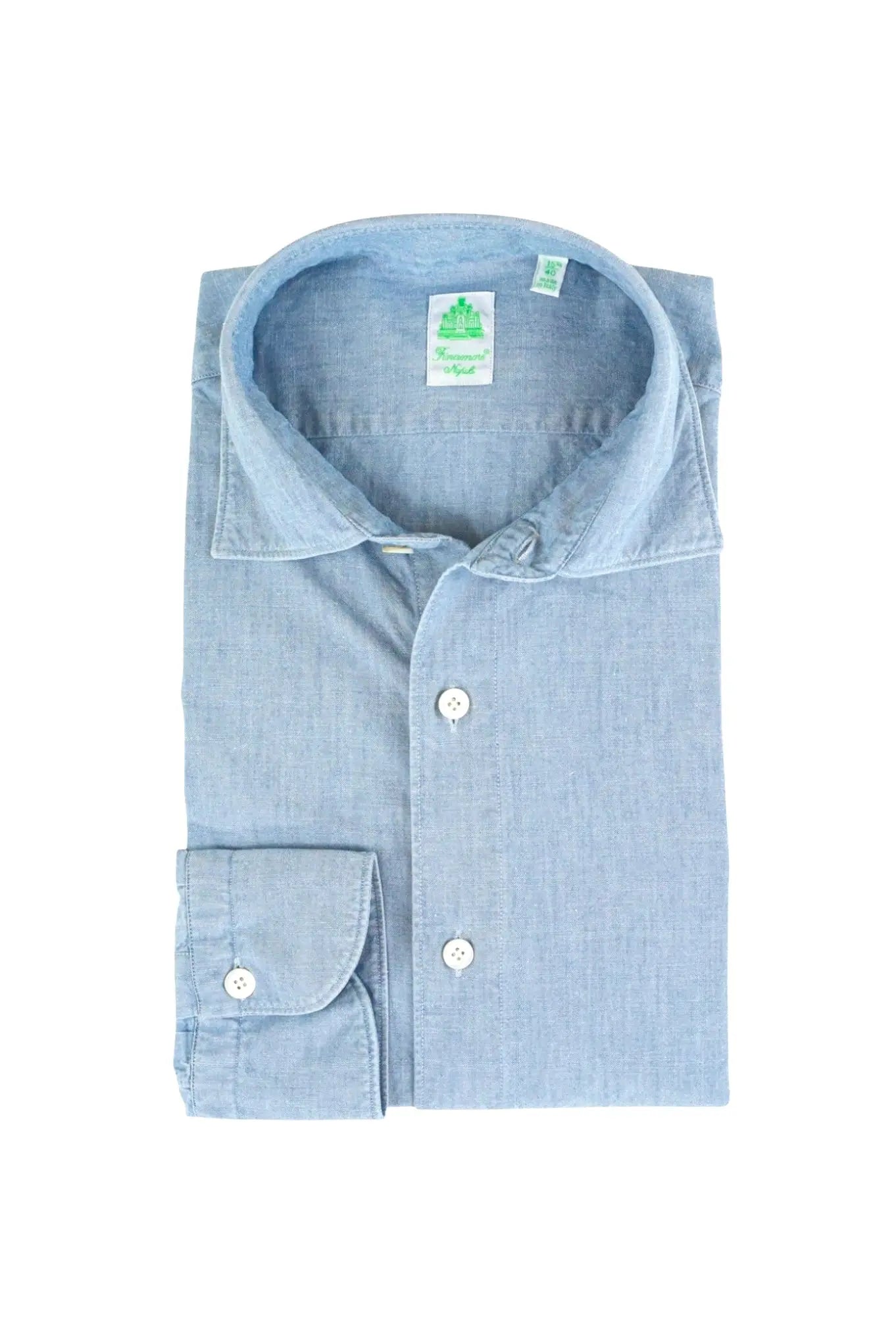 Camicia "Tokyo" Slim Denim Chambray FINAMORE