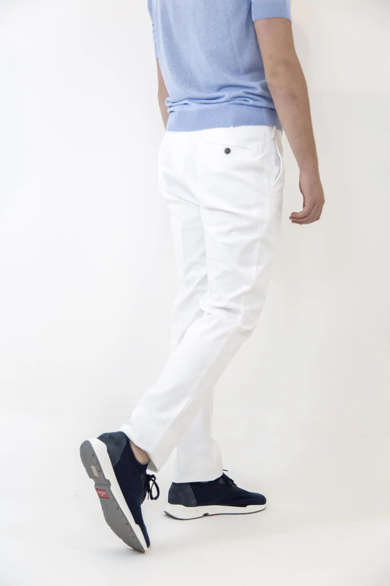 PT Pantaloni in Twill Cotone Lyocell Bianchi - Guarino Store