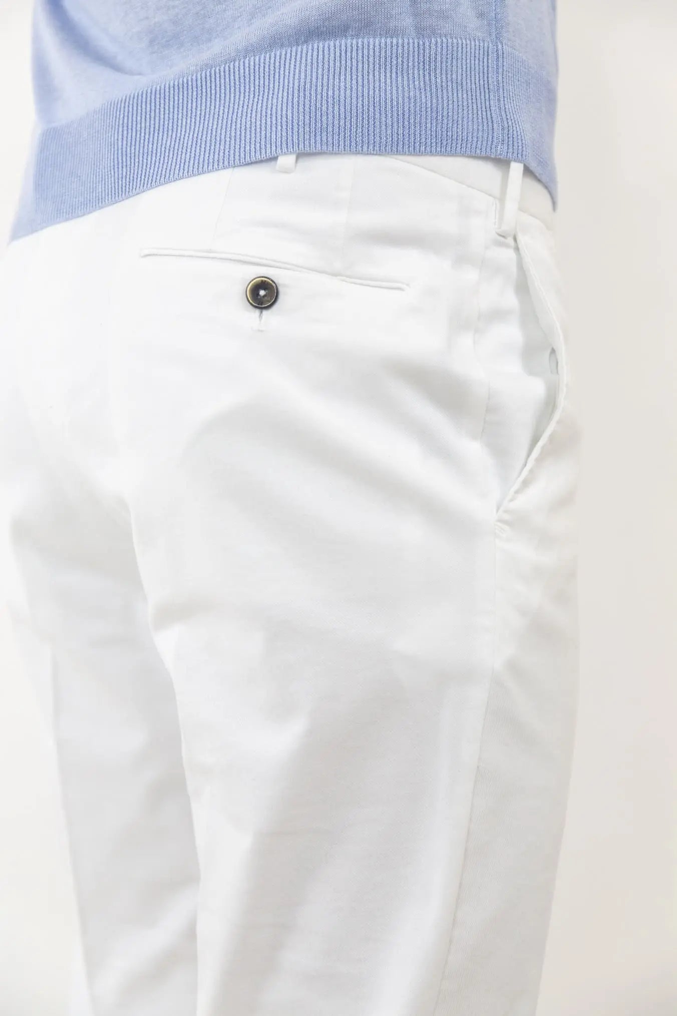 PT Pantaloni in Twill Cotone Lyocell Bianchi - Guarino Store