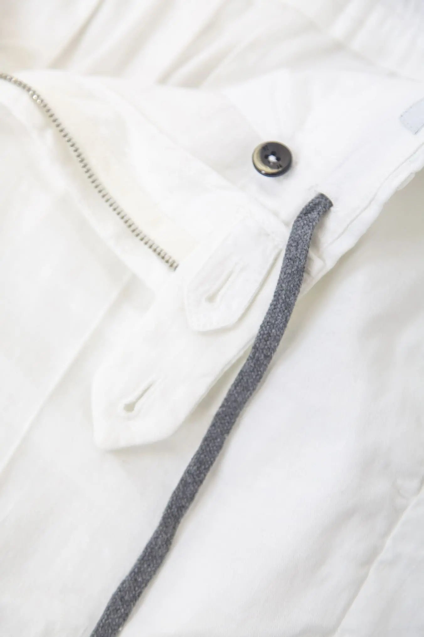 PT Bermuda con Pinces e Coulisse Removibile Lino e Cotone Bianco - Guarino Store