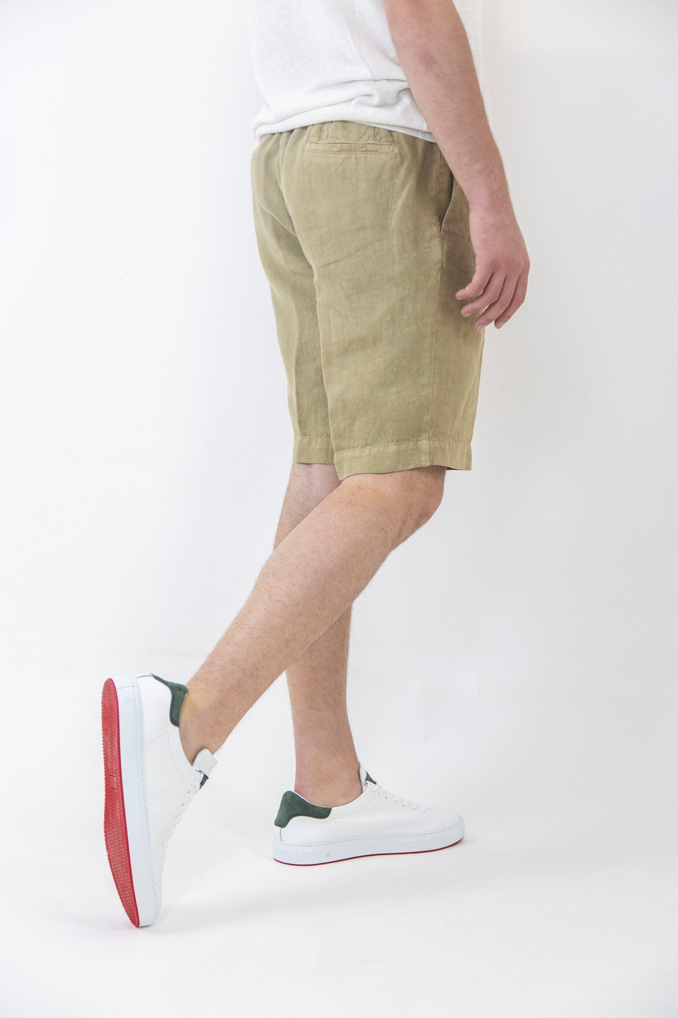 GUARINO Bermuda Shorts con Coulisse Lino Beige - Guarino Store