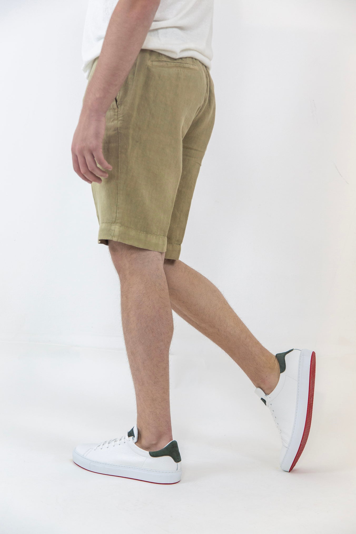 GUARINO Bermuda Shorts con Coulisse Lino Beige - Guarino Store