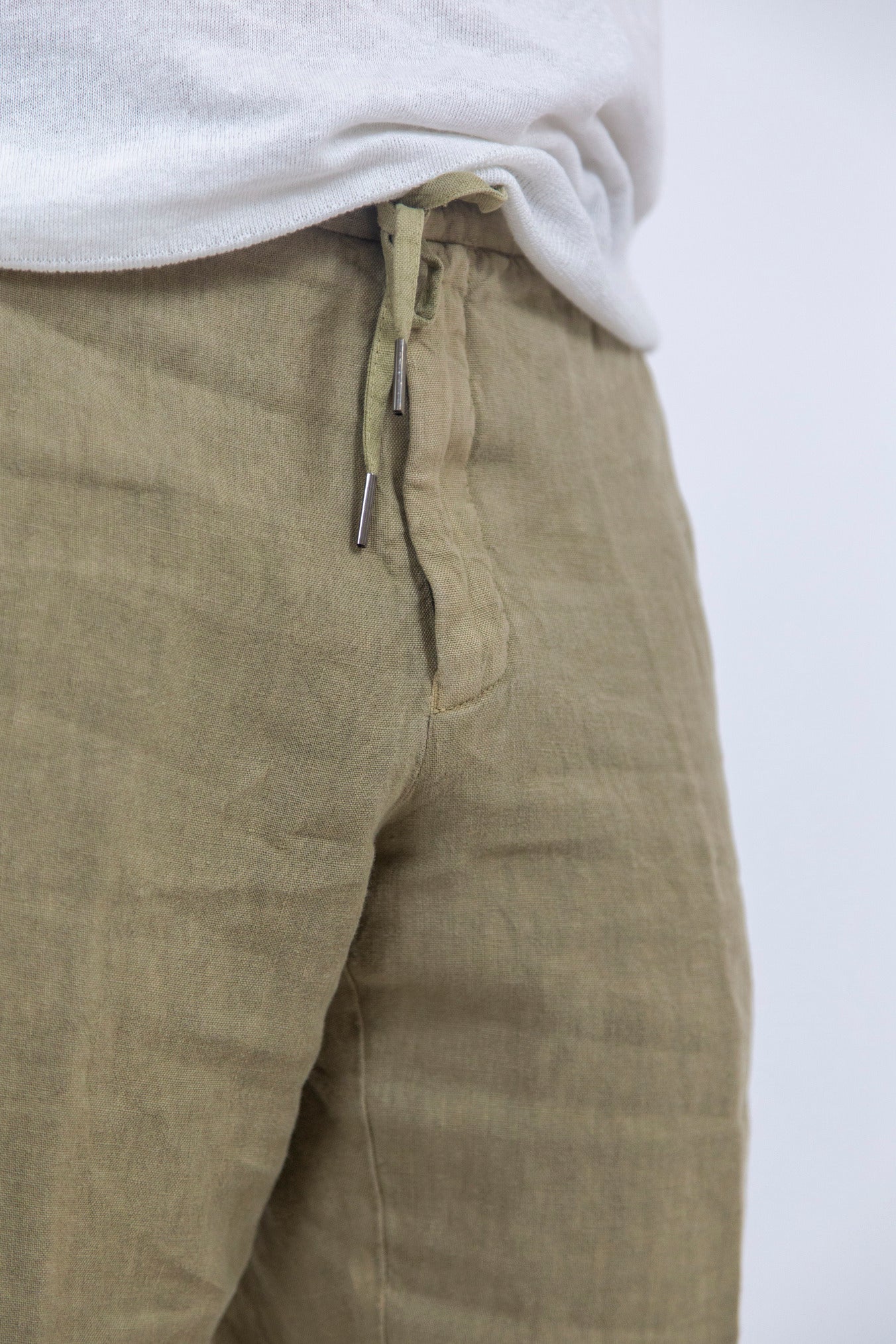 GUARINO Bermuda Shorts con Coulisse Lino Beige - Guarino Store