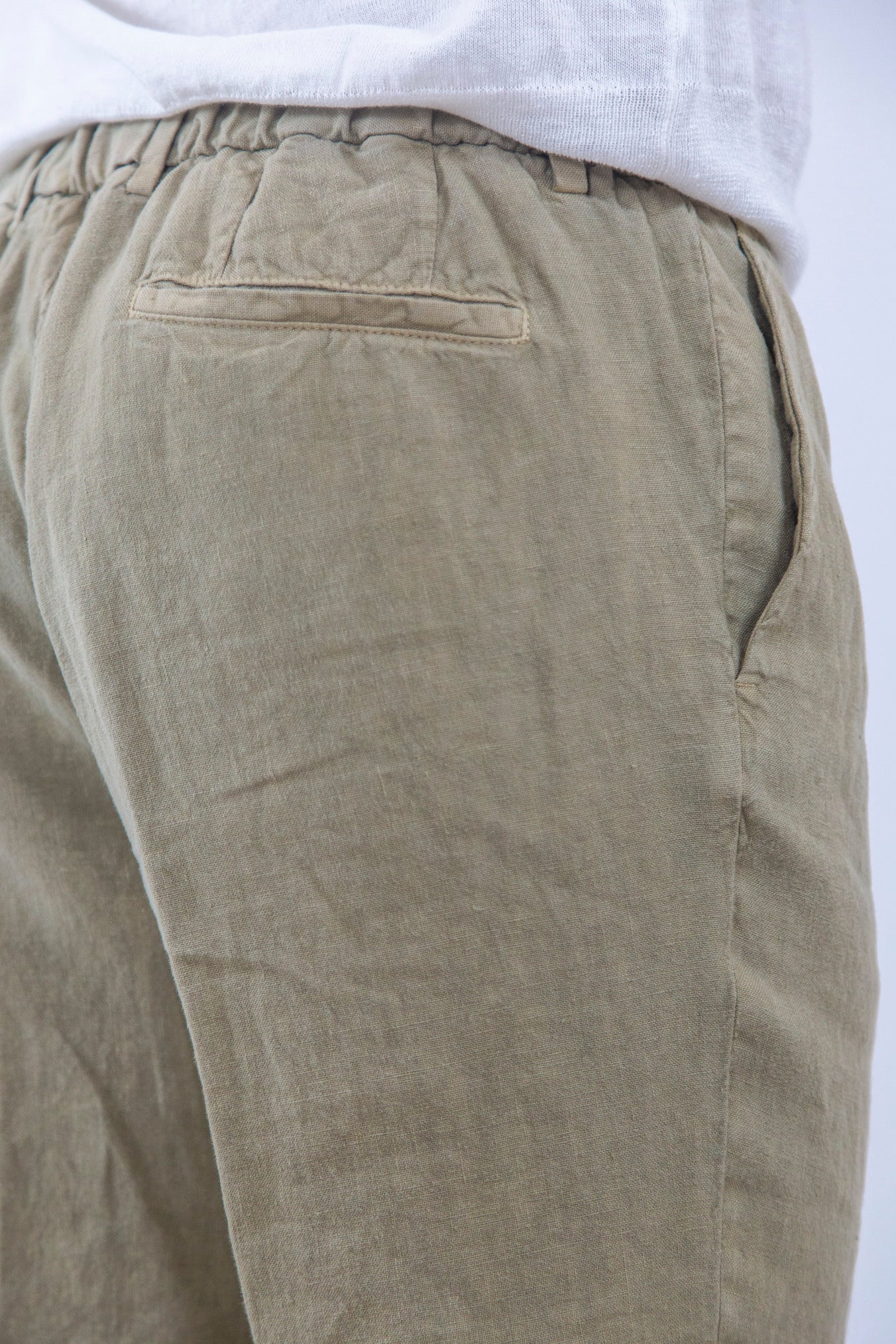 GUARINO Bermuda Shorts con Coulisse Lino Beige - Guarino Store