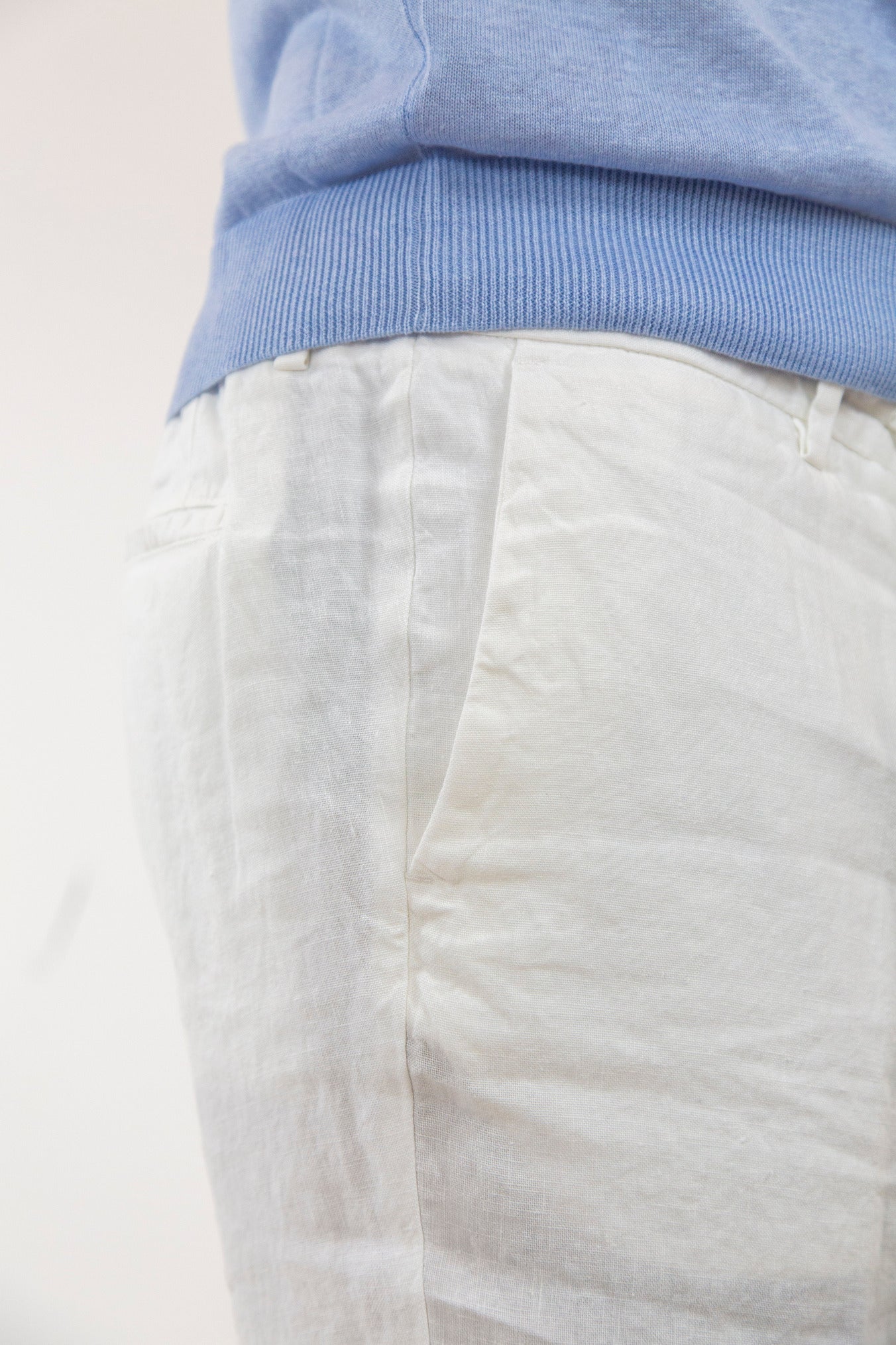 GUARINO Bermuda Shorts con Coulisse Lino Bianco - Guarino Store