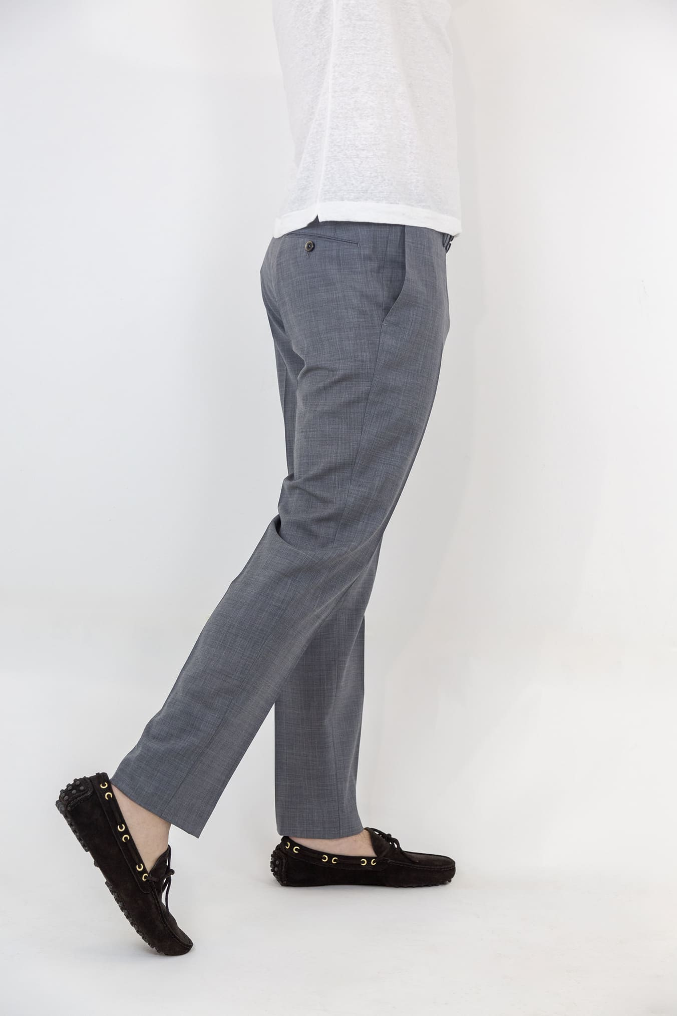 PT Pantaloni Fresco Lana Super 130' s Grigio Chiaro - Guarino Store