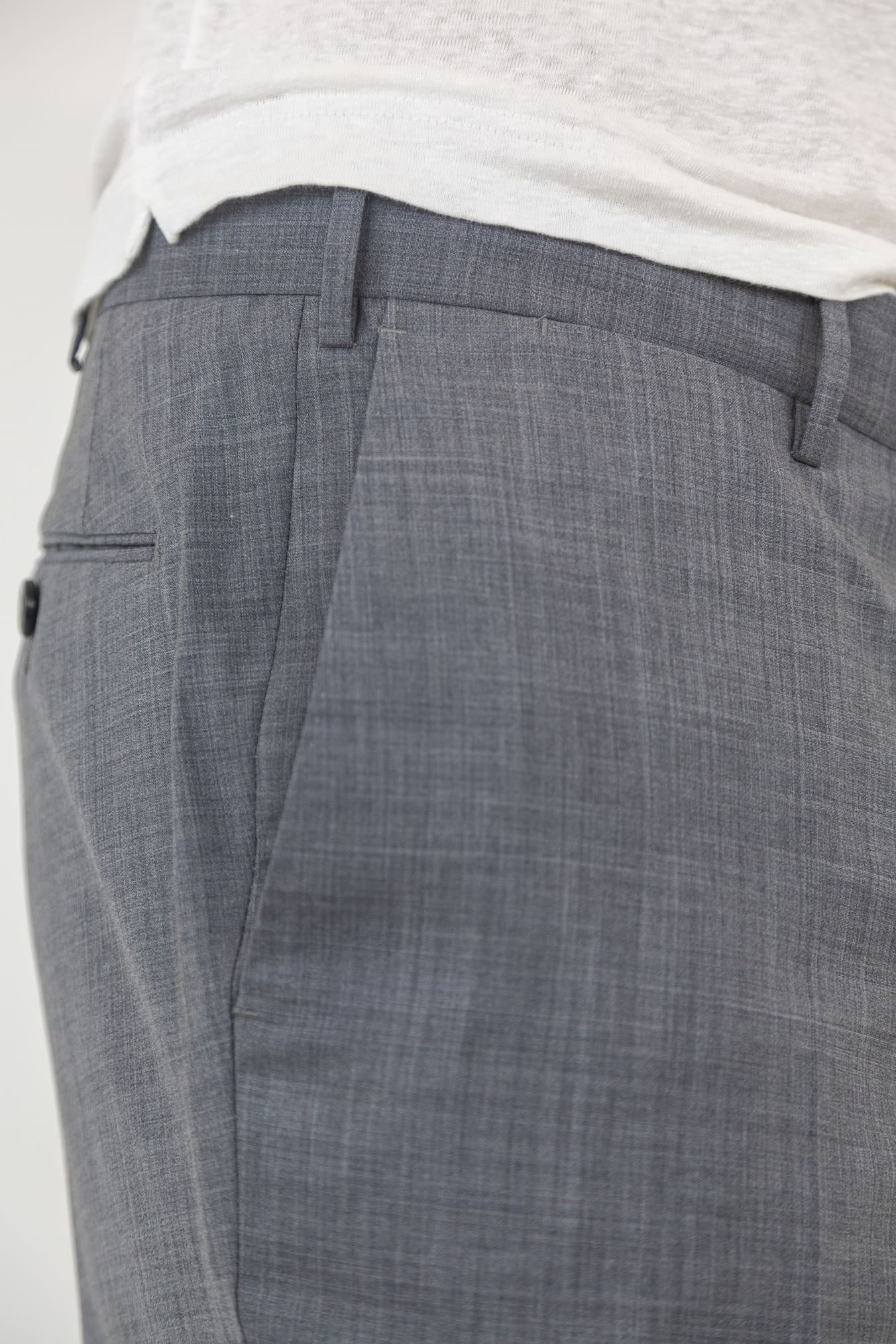 PT Pantaloni Fresco Lana Super 130' s Grigio Chiaro - Guarino Store